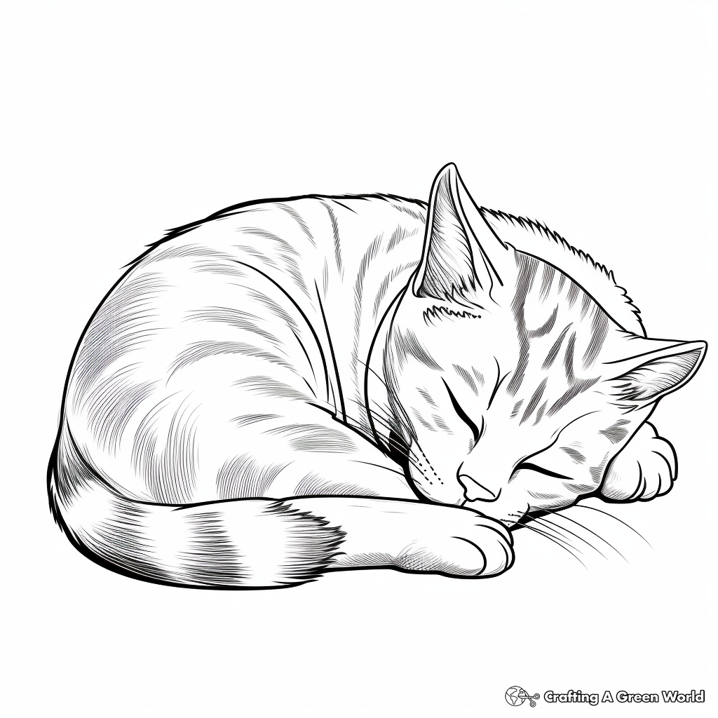Tabby Cat Coloring Pages Free Printable