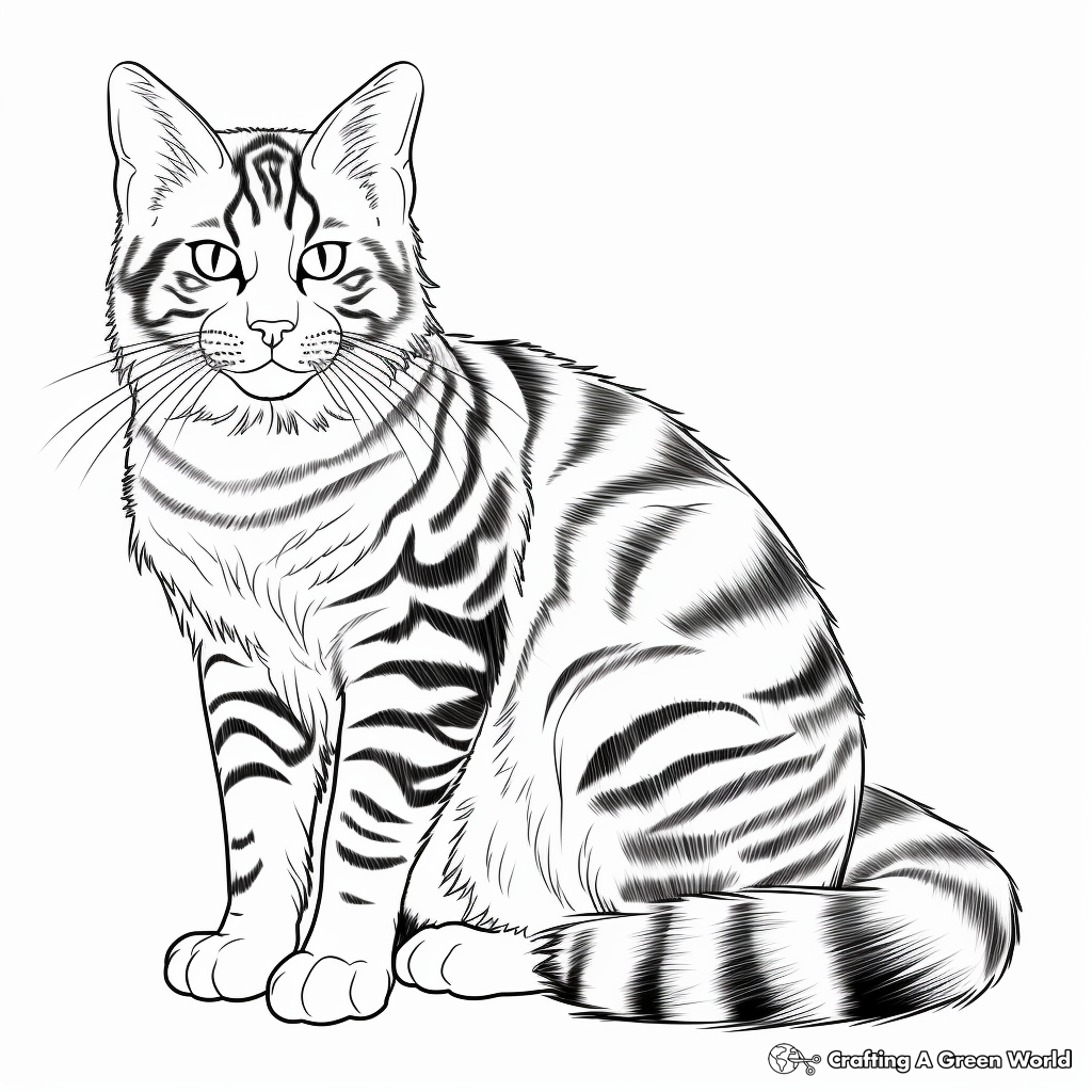 Tabby Cat Coloring Pages Free Printable