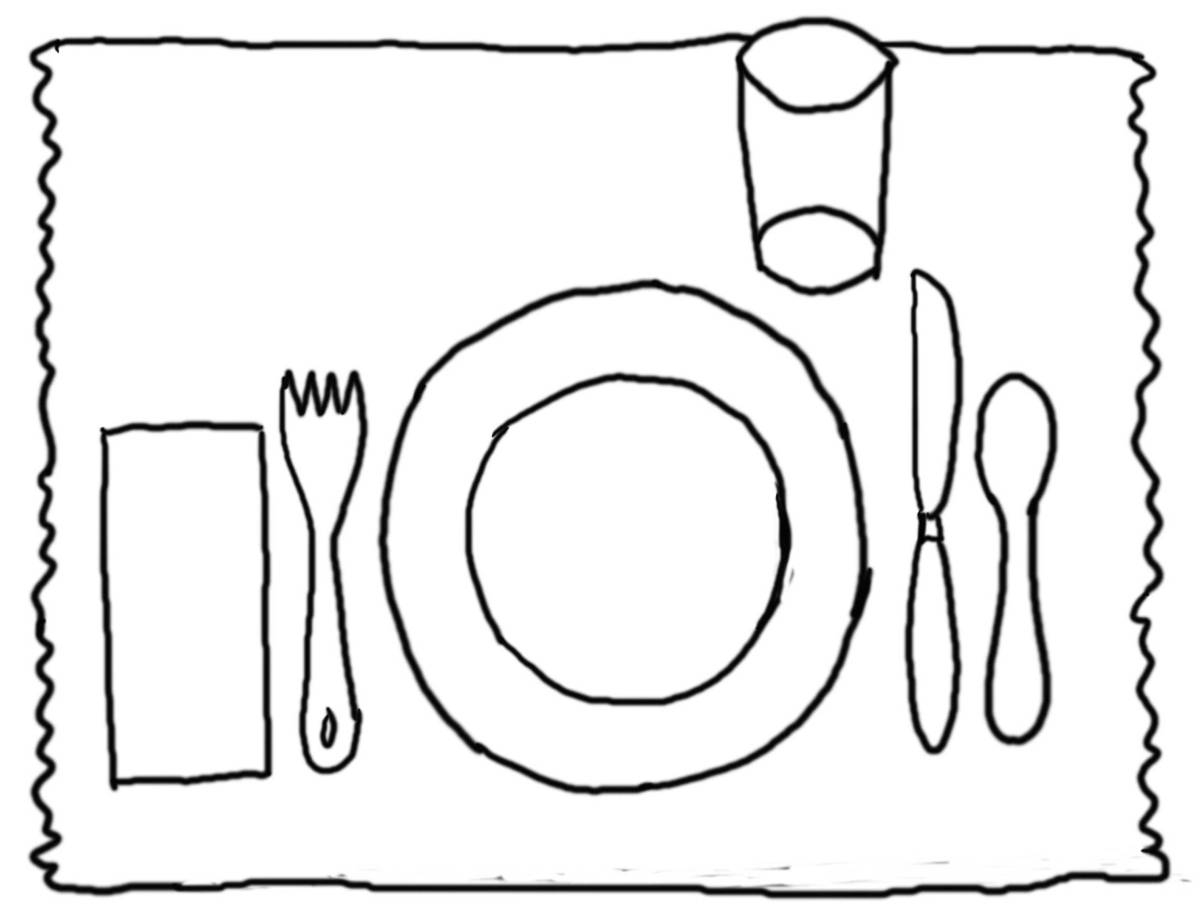 Table Setting Coloring Page At GetColorings Free Printable Colorings Pages To Print And Color