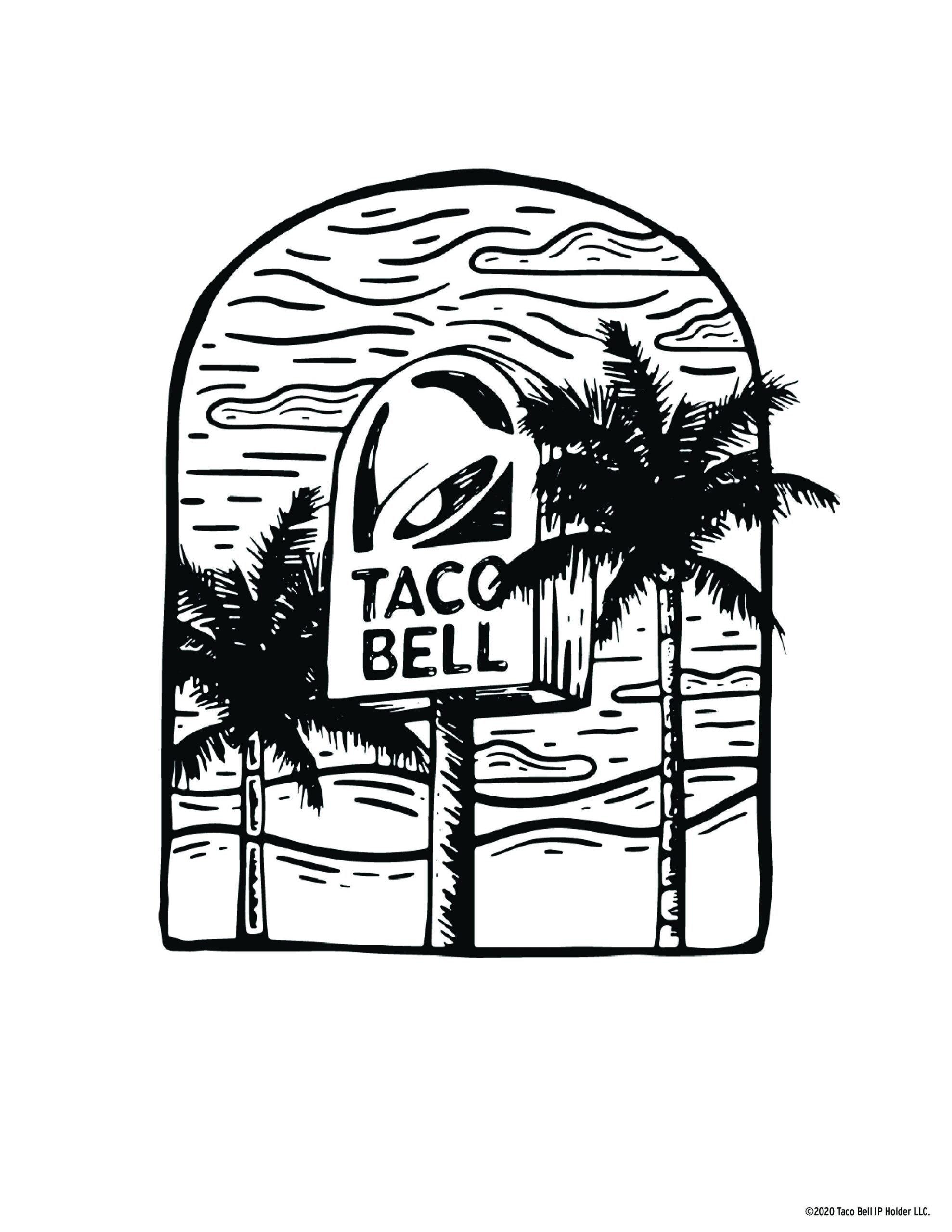 Taco Bell Coloring Pages Thekidsworksheet