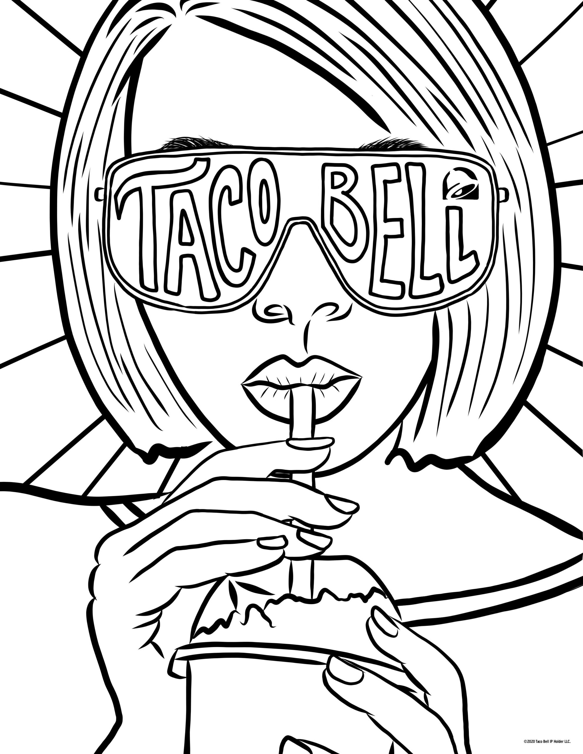 Taco Bell Coloring Pages Thekidsworksheet