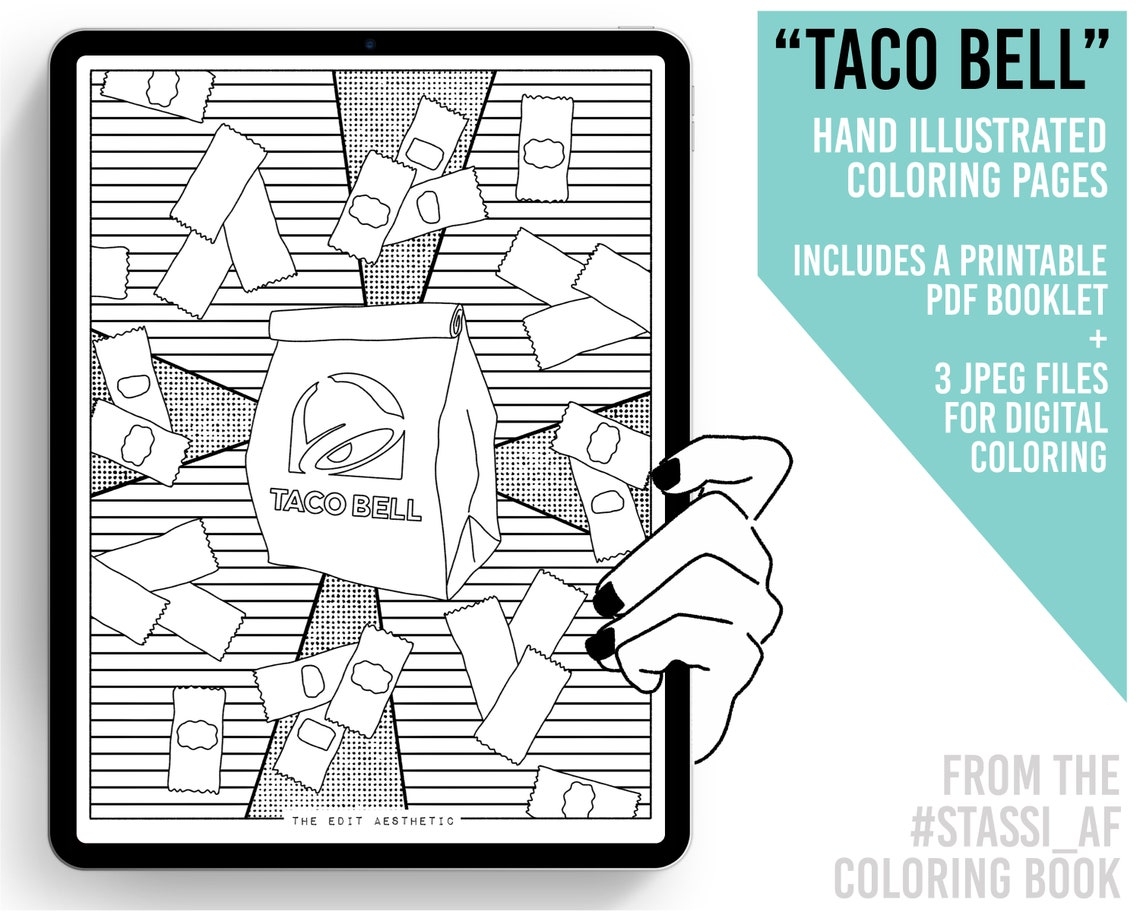 Taco Bell Coloring Sheet Printables