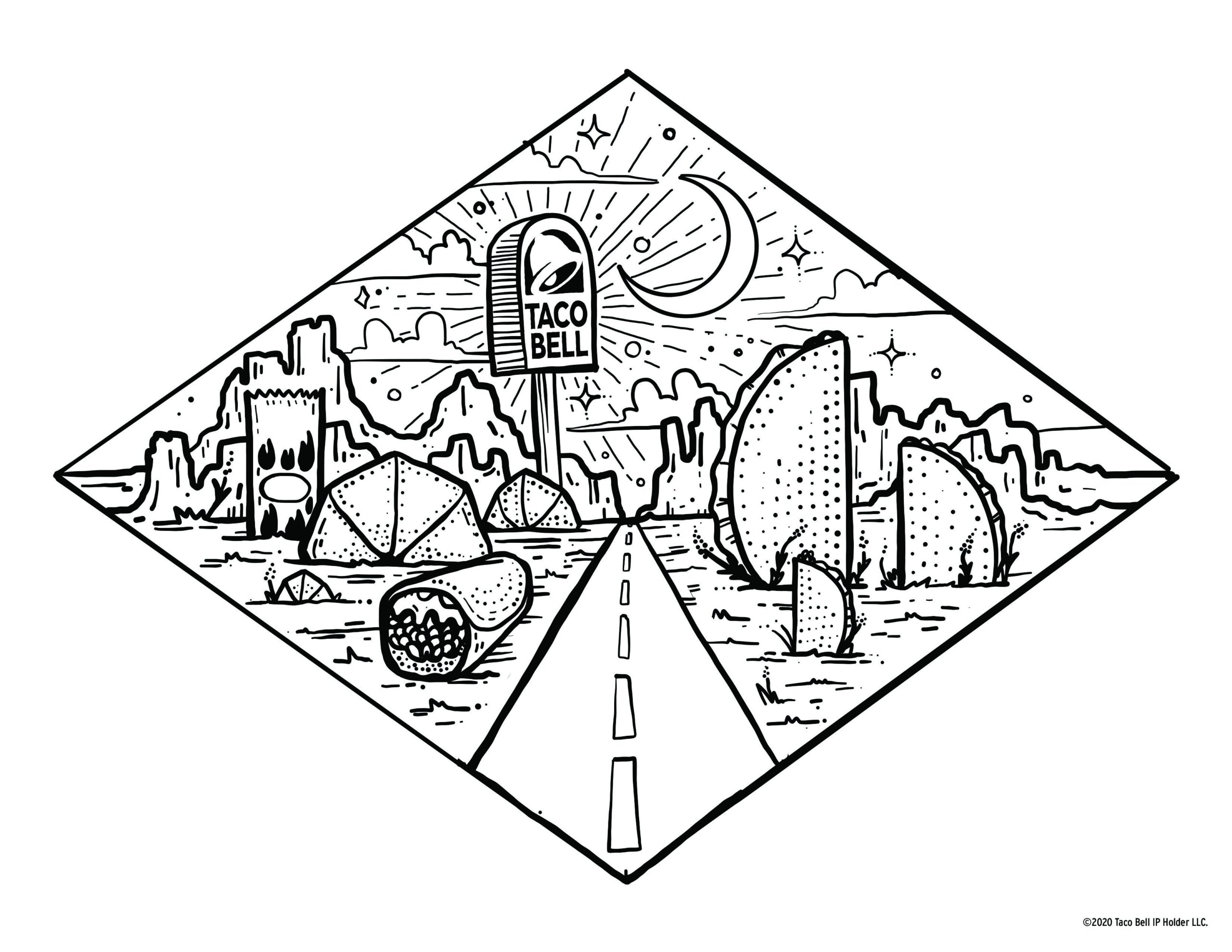Taco Bell Coloring Sheet Printables