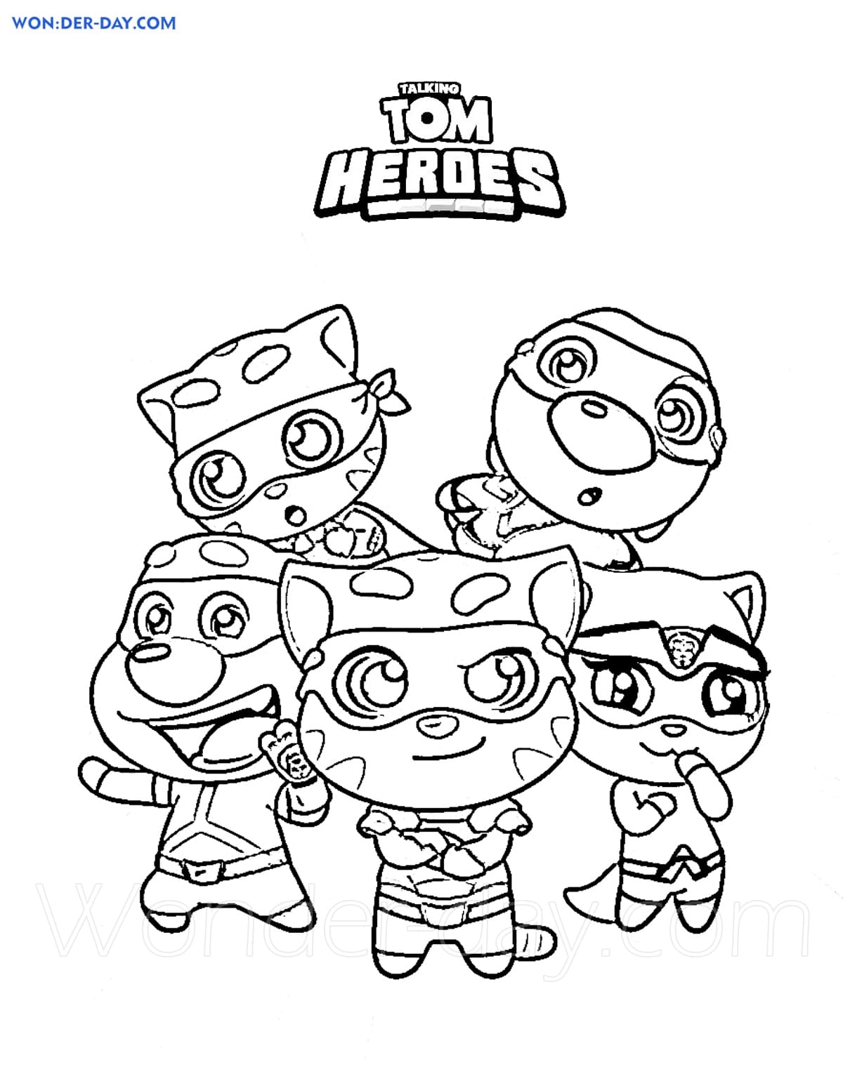 Talking Tom Heroes Coloring Pages Print For Free