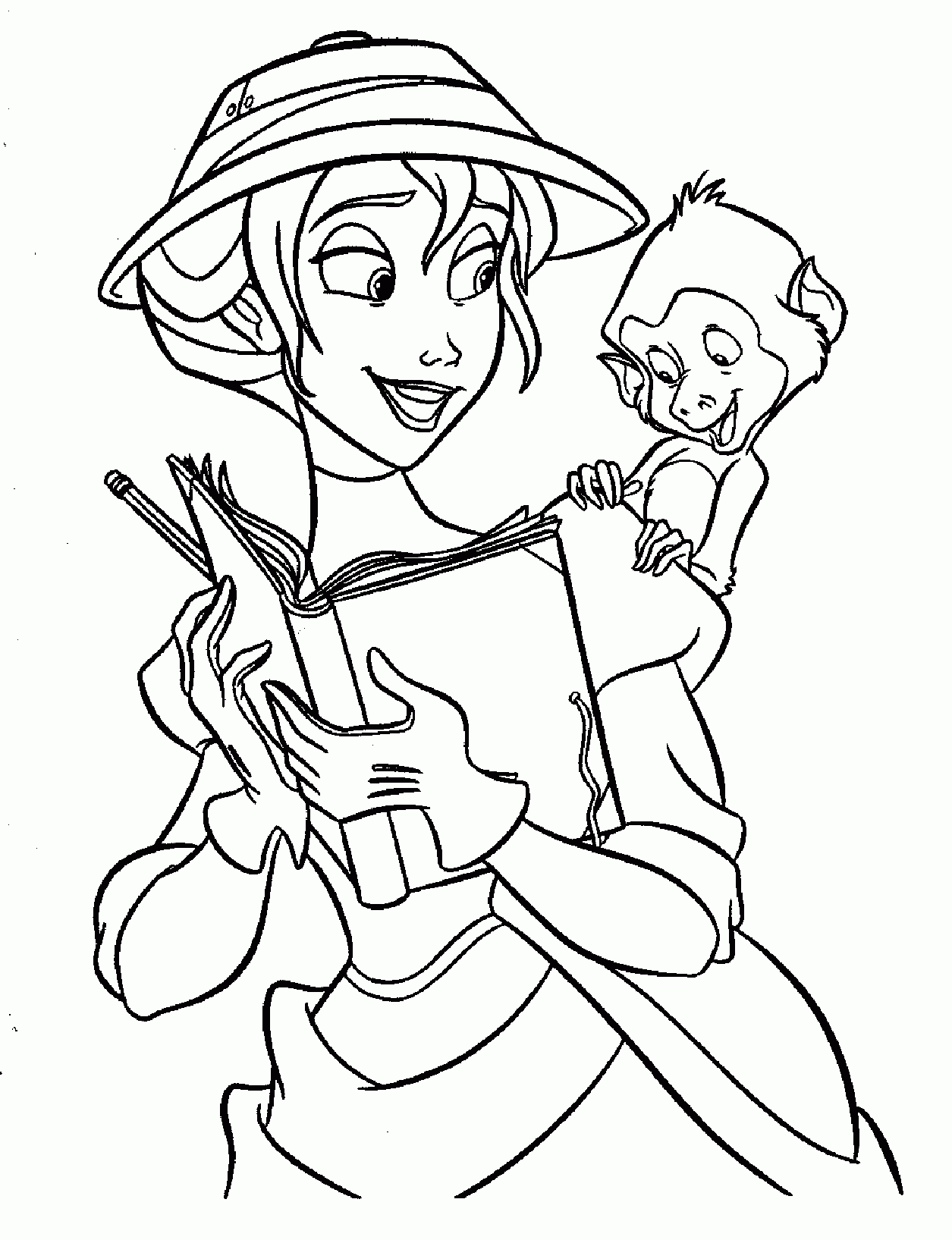 Tarzan And Jane Coloring Page Coloring Home