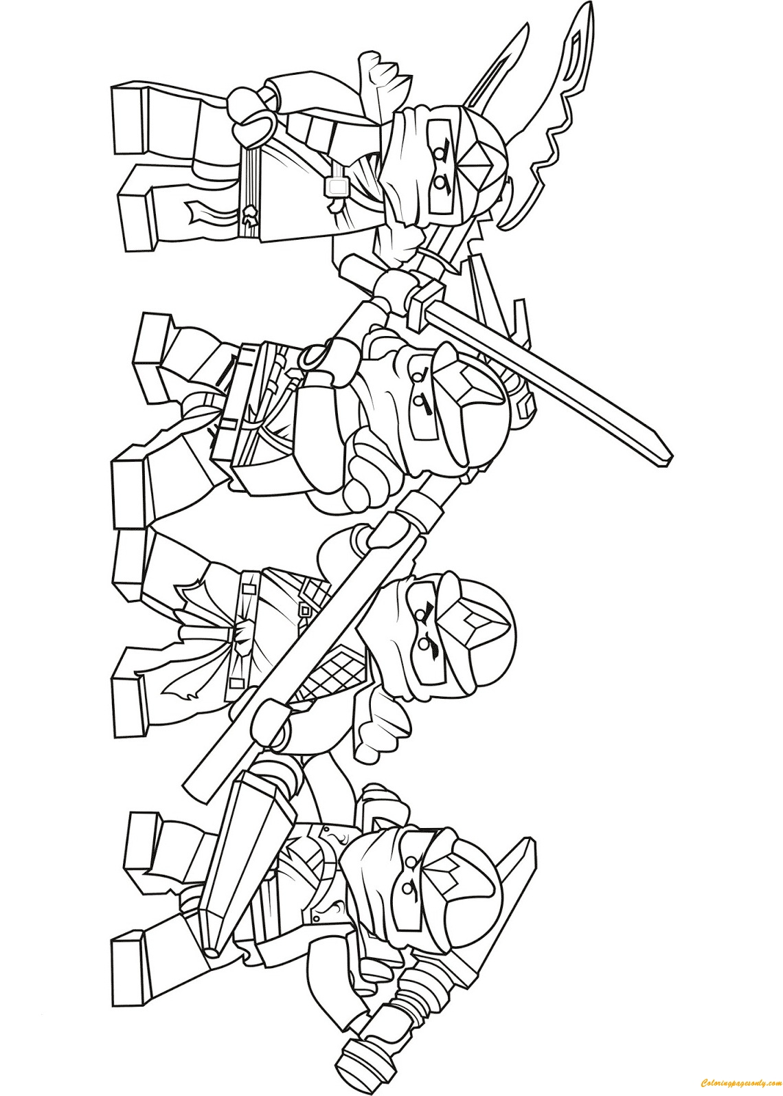 Team Of Lego Ninjago ZX Coloring Pages Toys And Dolls Coloring Pages Free Printable Coloring
