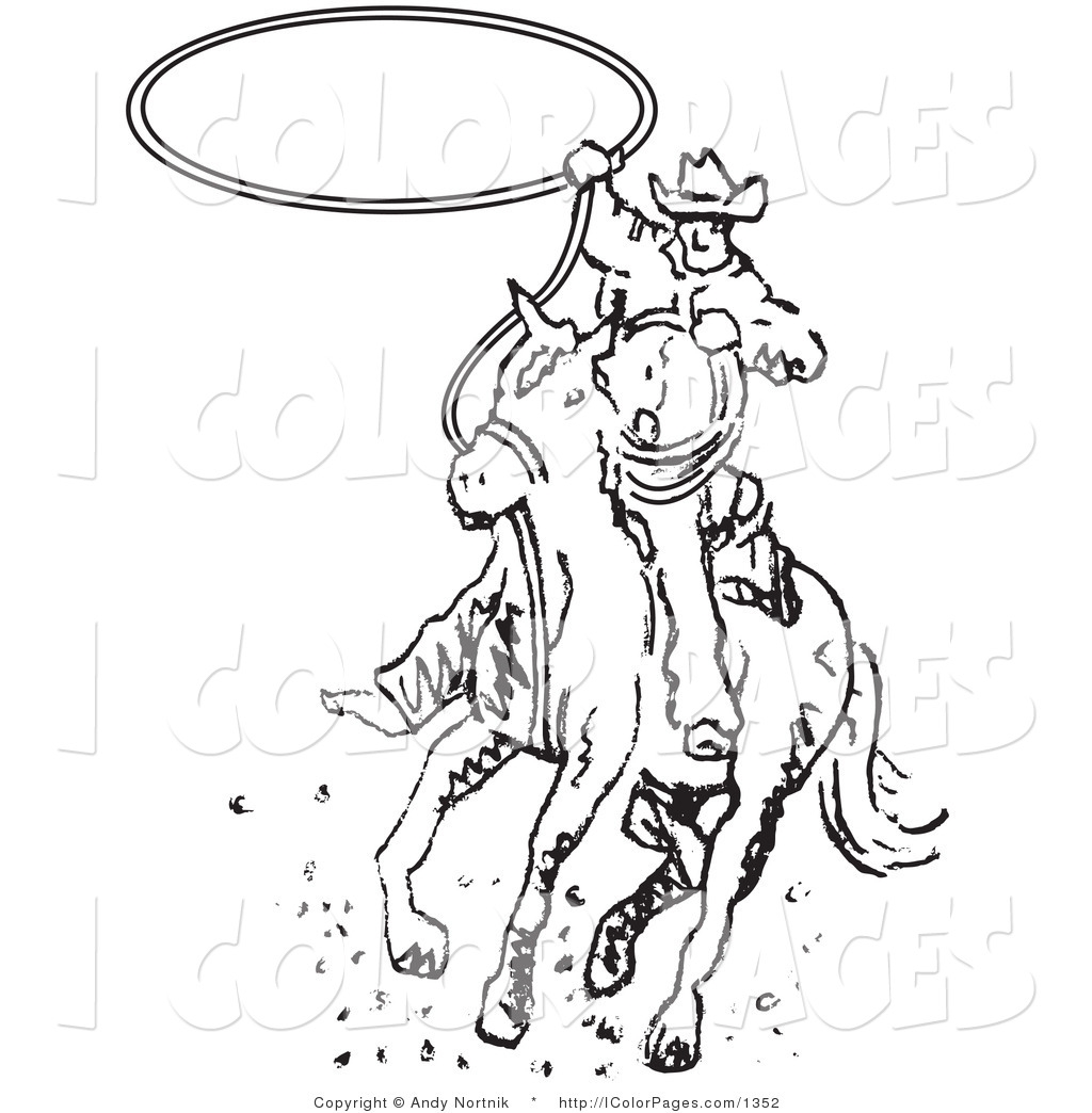 Team Roping Coloring Pages Printable Sketch Coloring Page