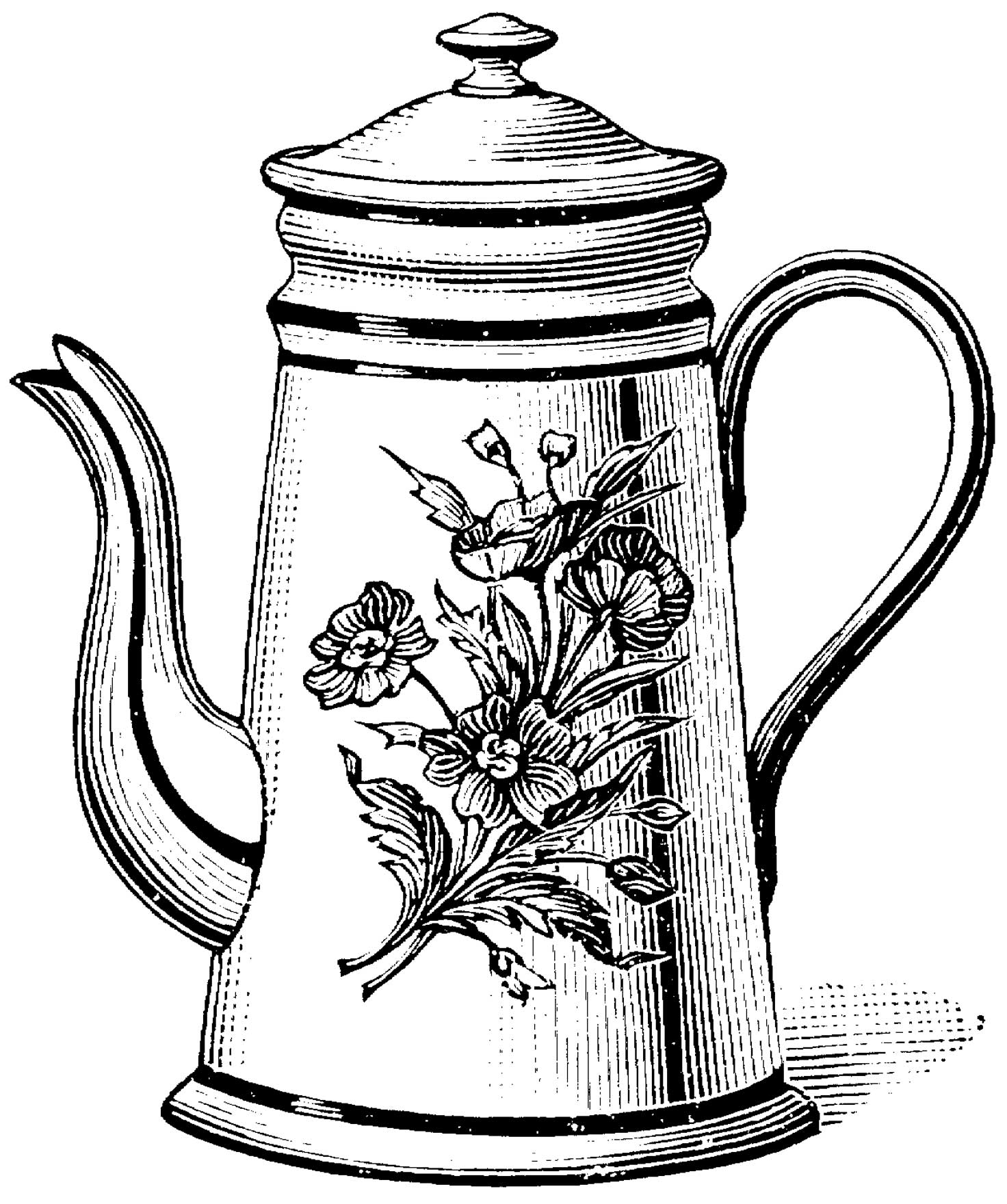 Teapot Coloring Pages Free