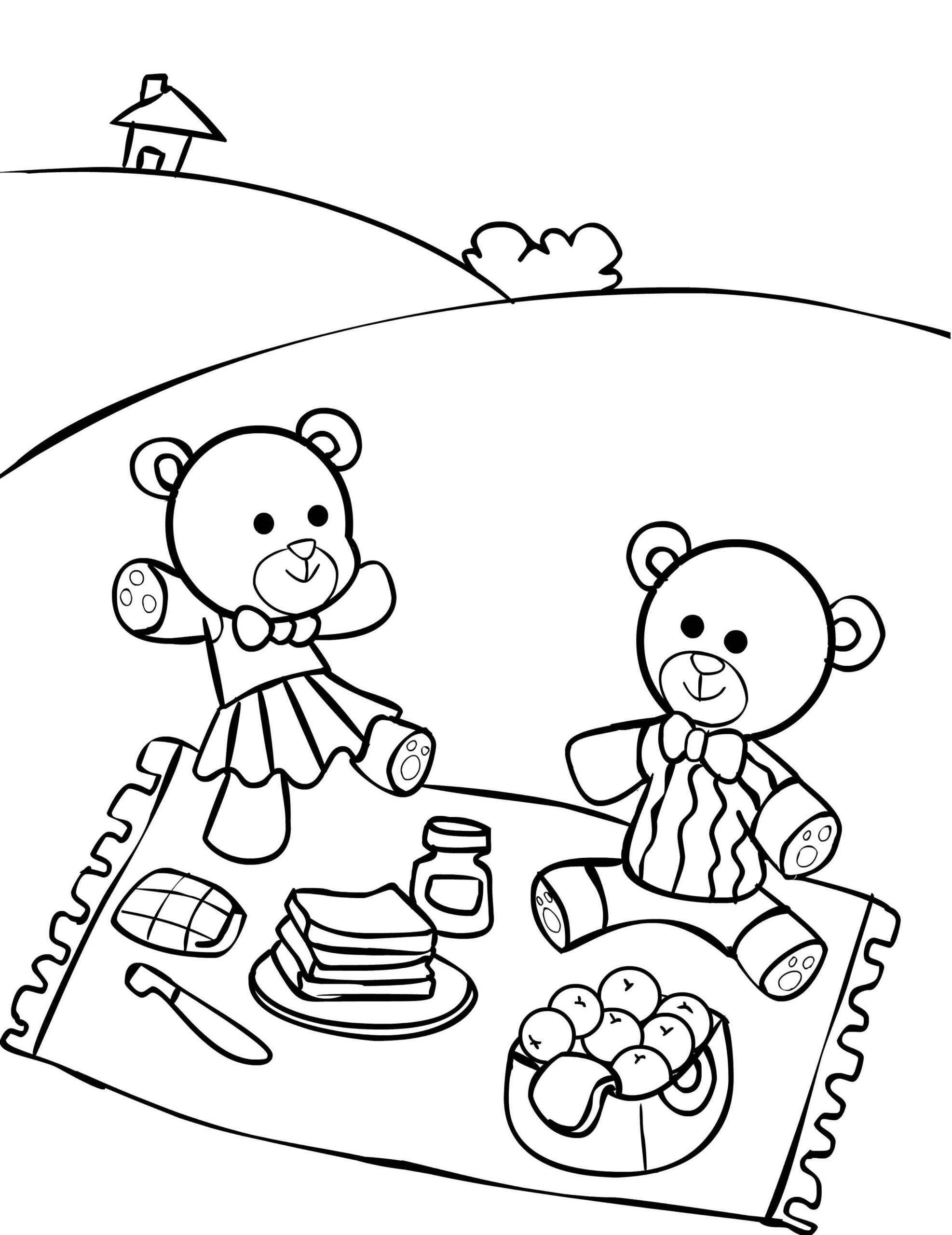 Teddy Bears Picnic Coloring Pages