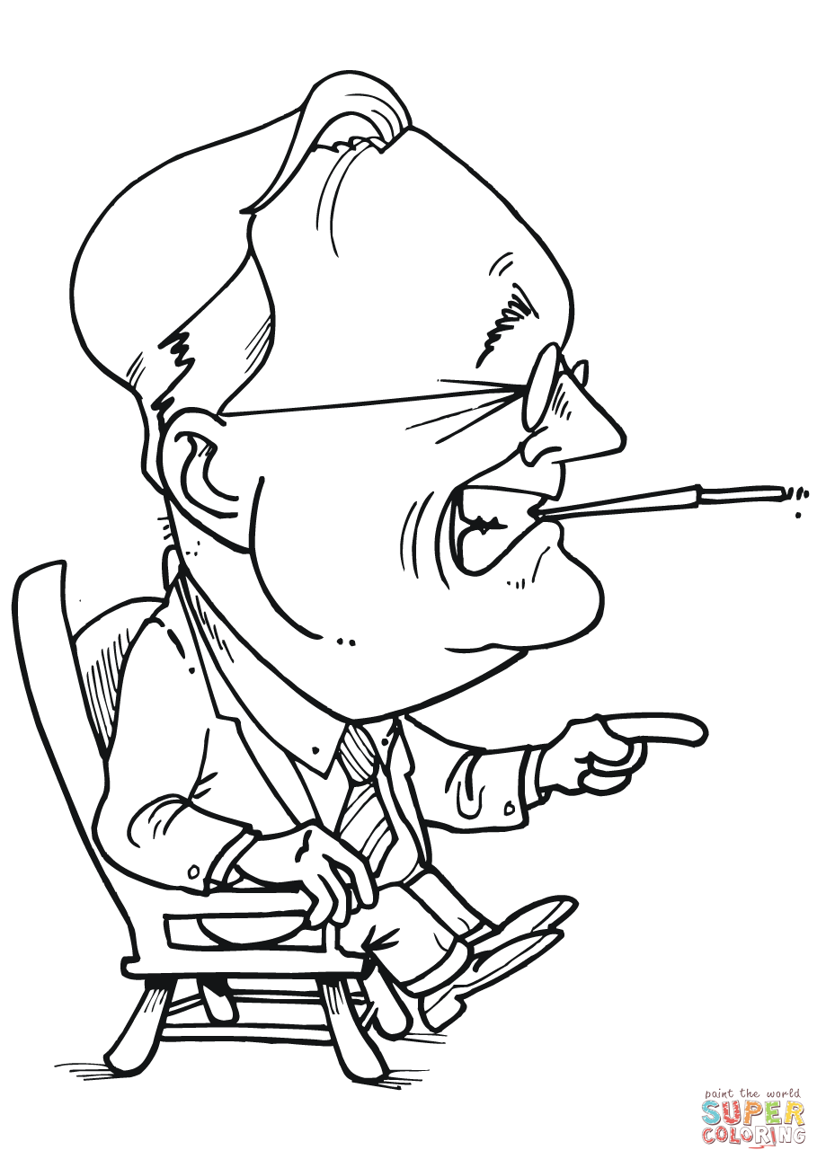 Theodore Roosevelt Coloring Page