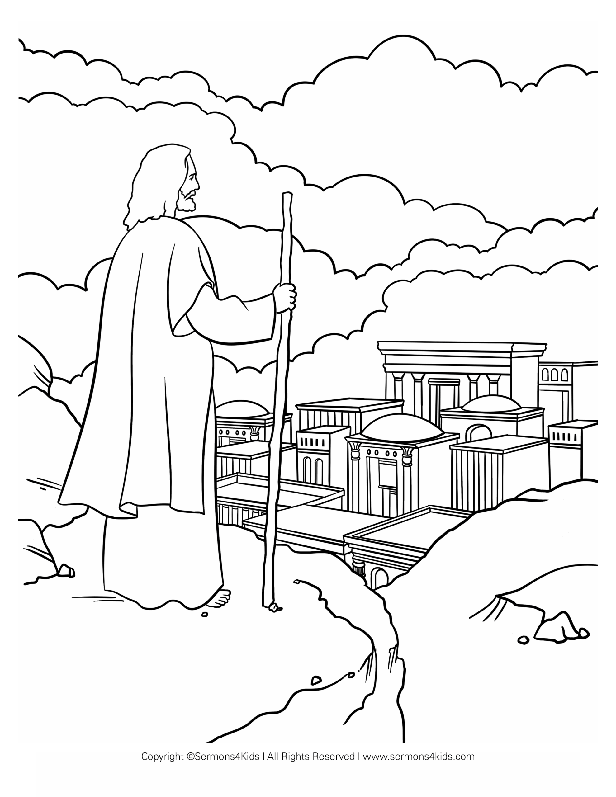 Temptation Of Christ 2 Coloring Page Sermons4Kids
