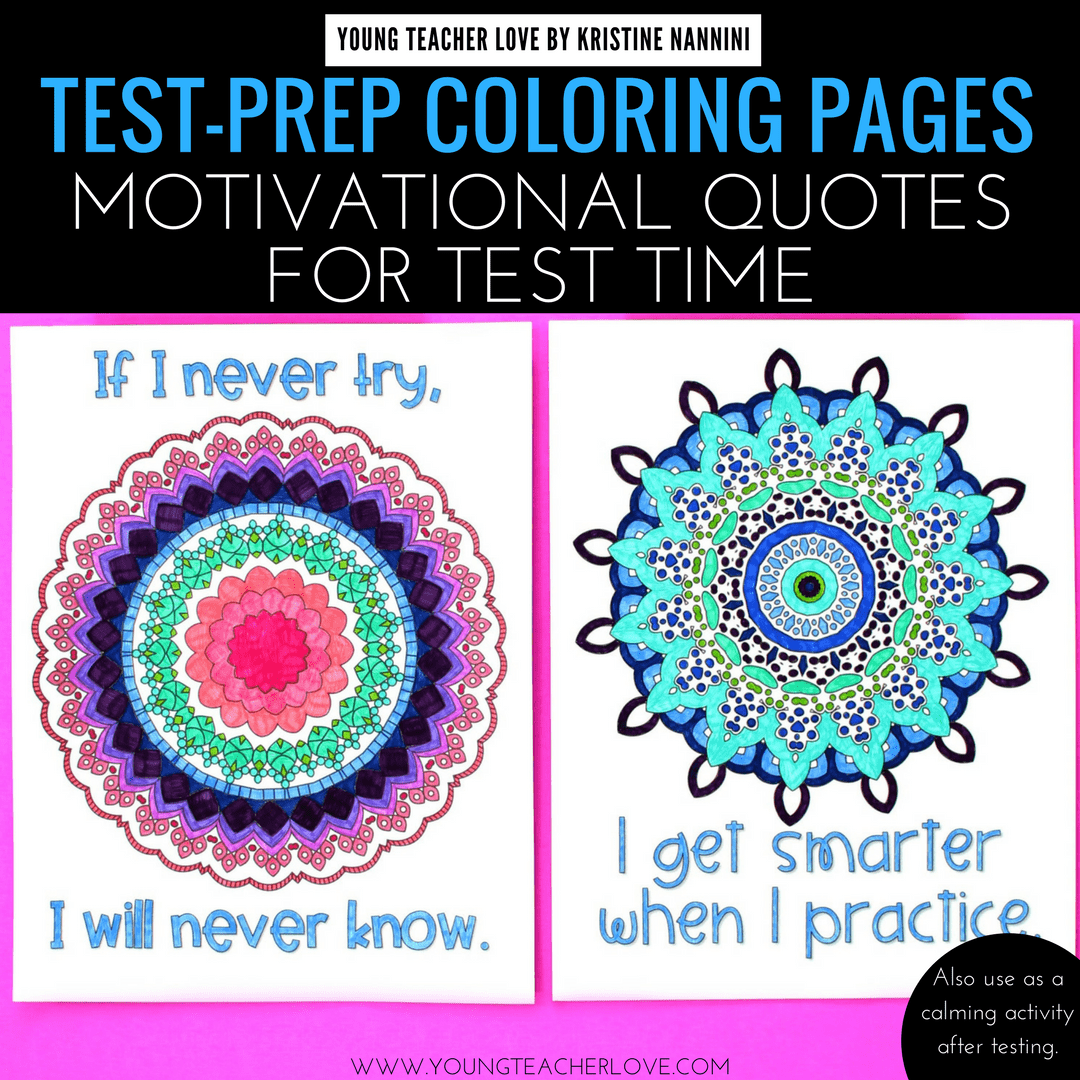 Test Prep Coloring Pages Encouragement And Motivation For Test Time In The Classroom With