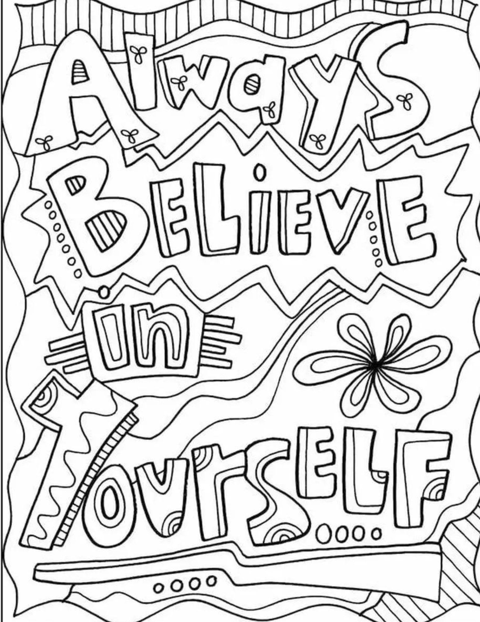 Motivational Test Prep Coloring Pages