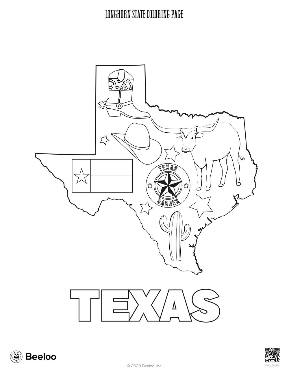 Texas Flag Coloring Page