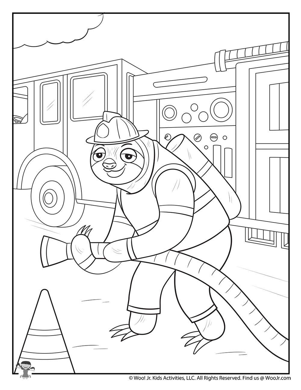 Thank You Firefighters Coloring Pages