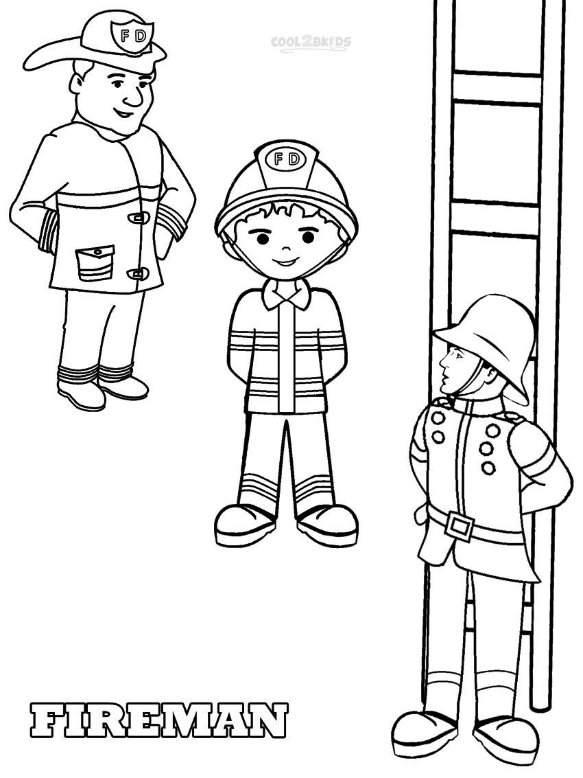 Thank You Firefighter Coloring Pages