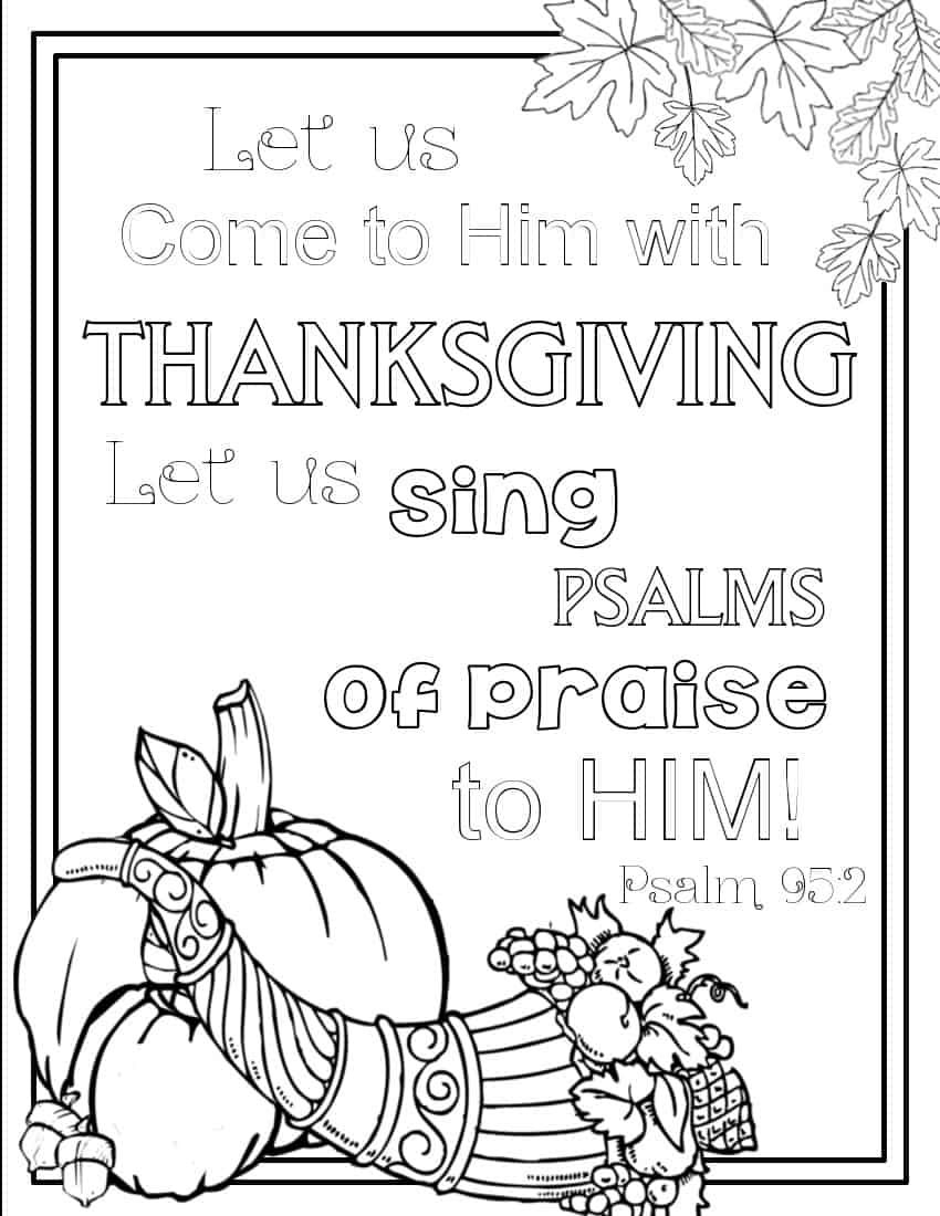 Thanksgiving Church Coloring Pages