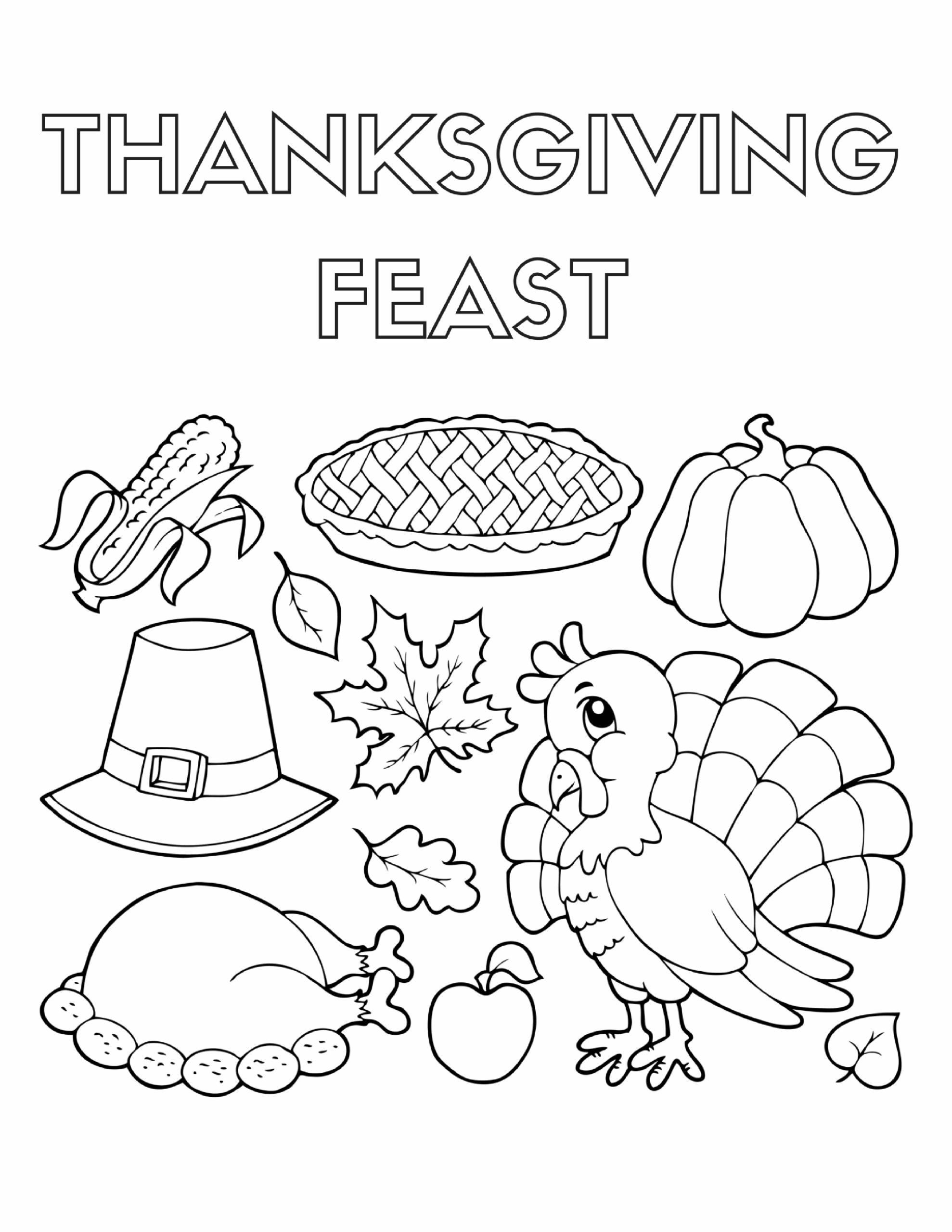 Thanksgiving Feast Coloring Pages At GetColorings Free Printable Colorings Pages To Print