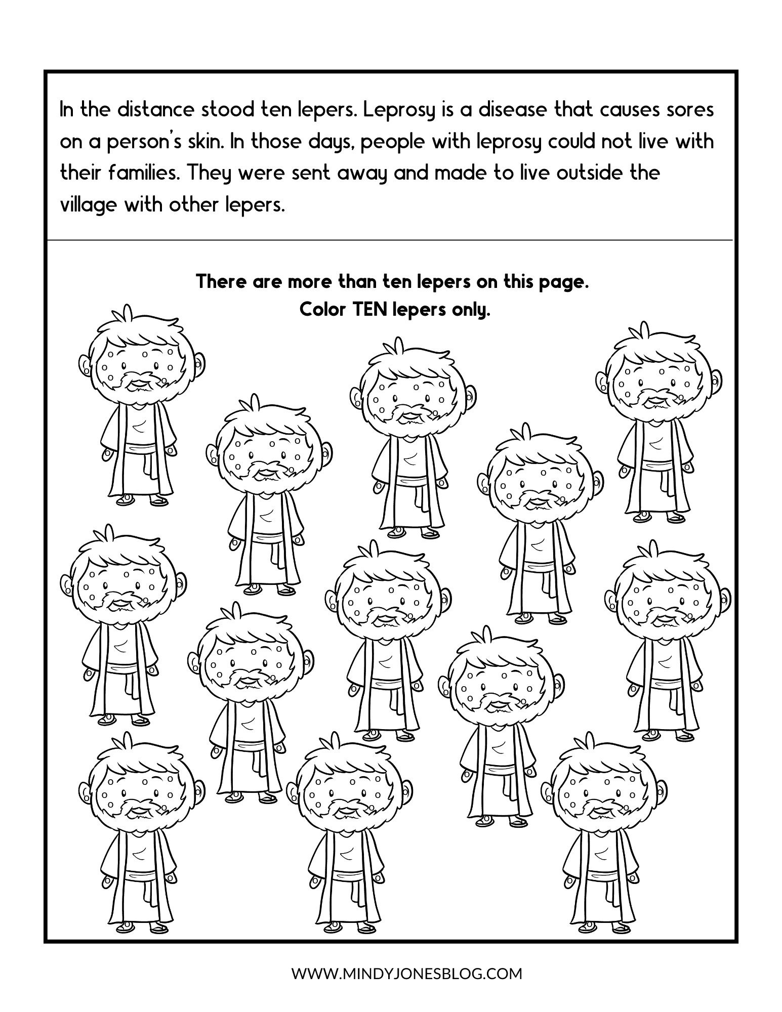 The 10 Lepers Bible Workbook Free Bible Verse Coloring Pages