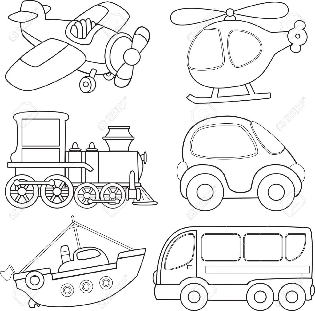Transportation Coloring Pages For Preschoolers
