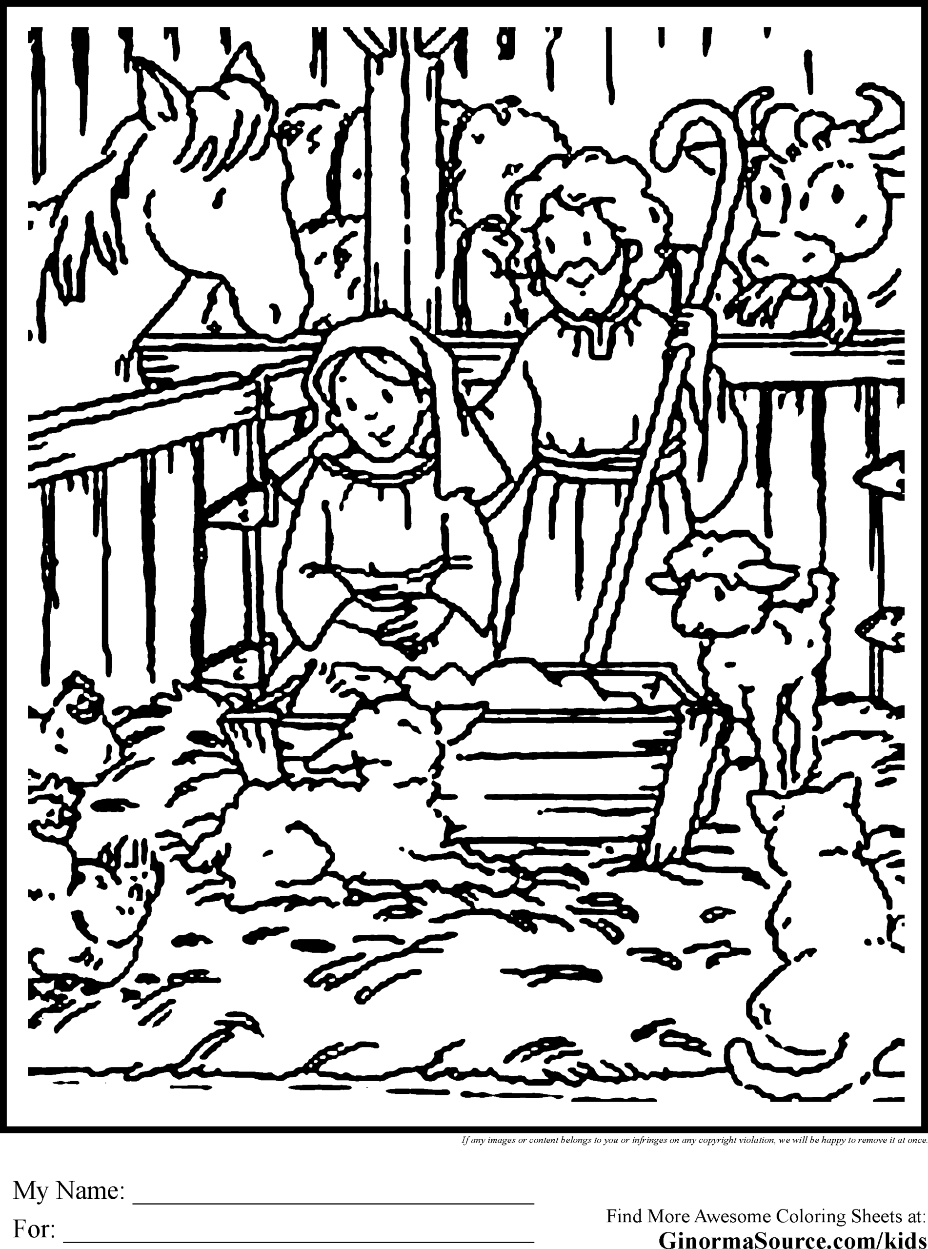 The Christmas Story In Coloring Pages For Preschool Coloring Home