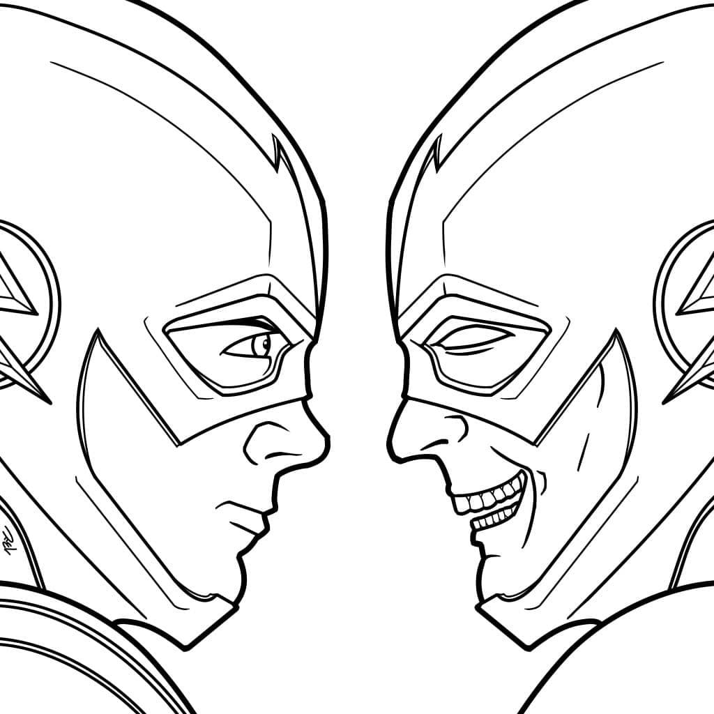 The Flash Coloring Pages Cw