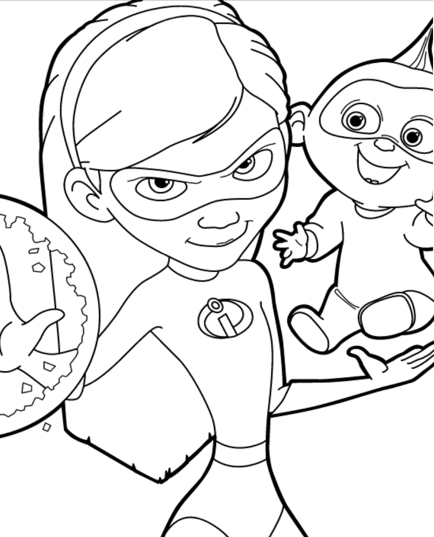 The Incredibles Violet Coloring Pages