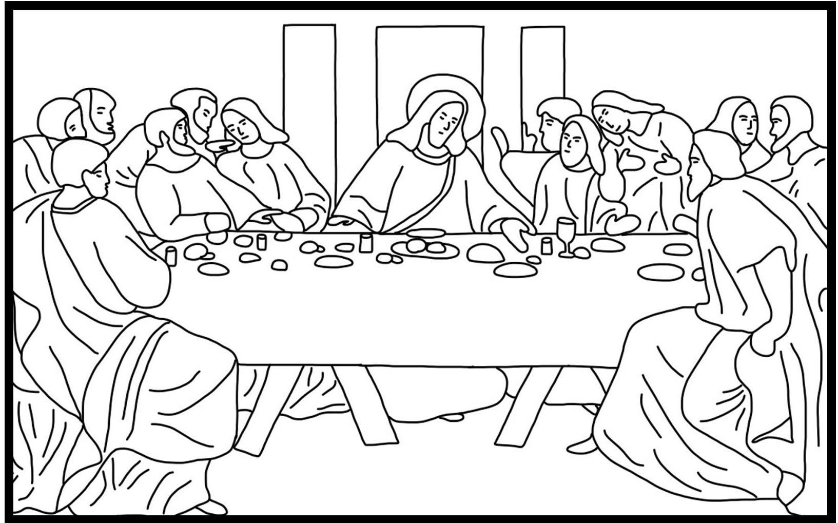 The Last Supper Coloring Page Coloring Home