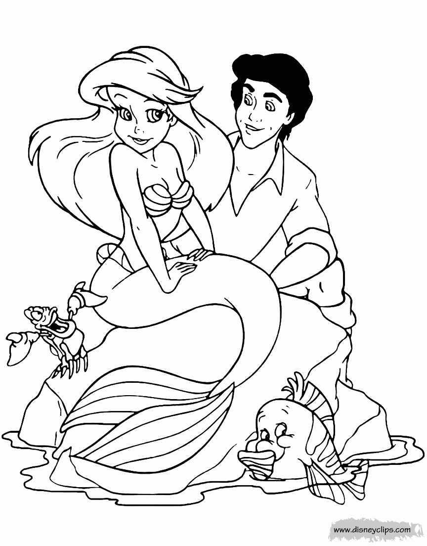 The Little Mermaid Coloring Pages 4 Disneyclips