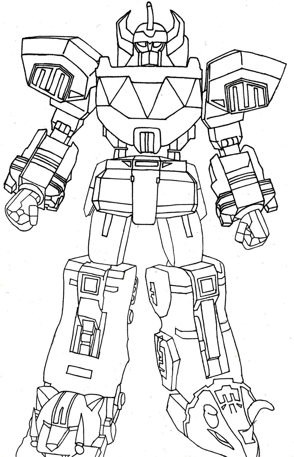 The Megazord By Sparten69r On DeviantArt Power Rangers Coloring Pages Cartoon Coloring Pages