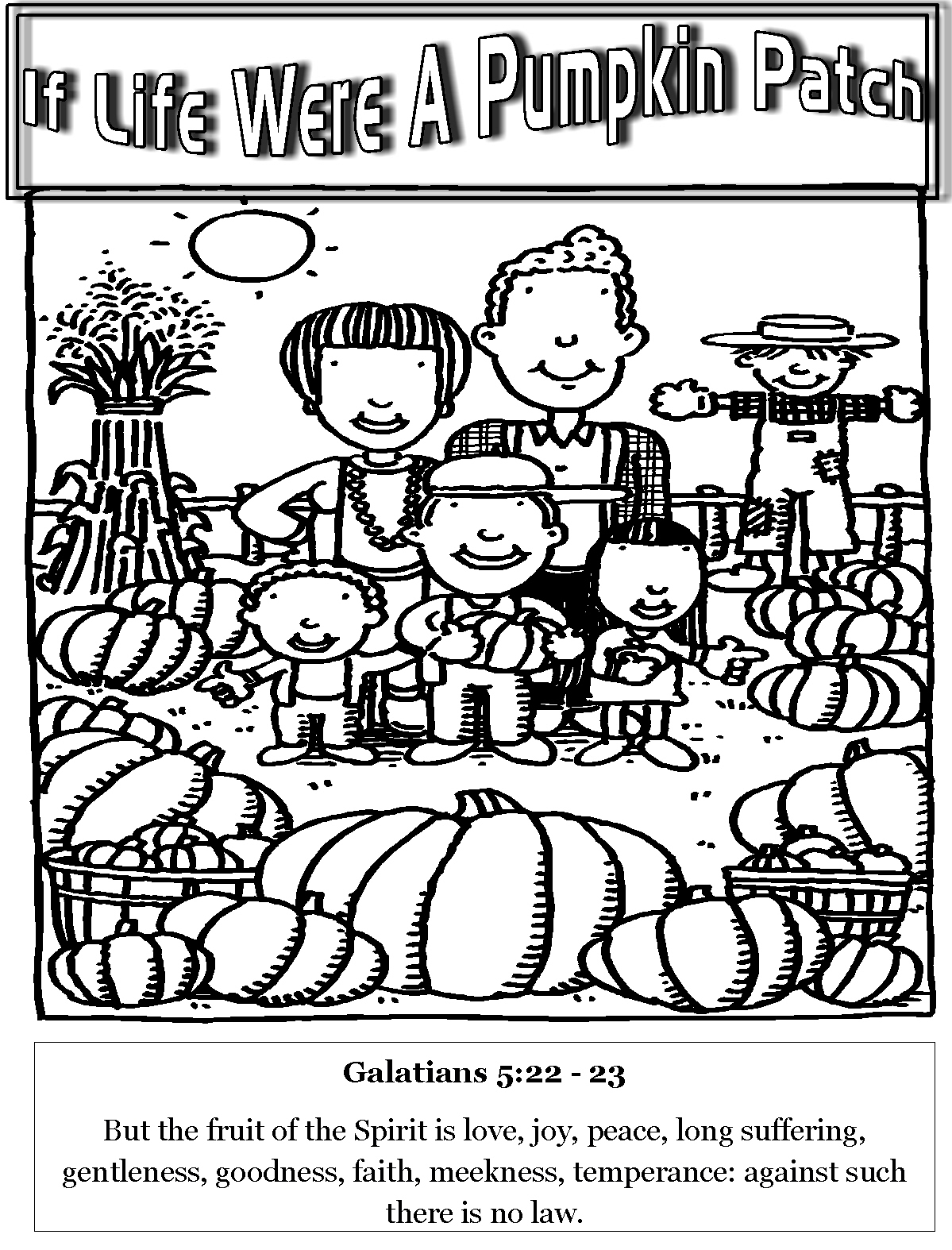 The Pumpkin Patch Parable Coloring Page Developerschic