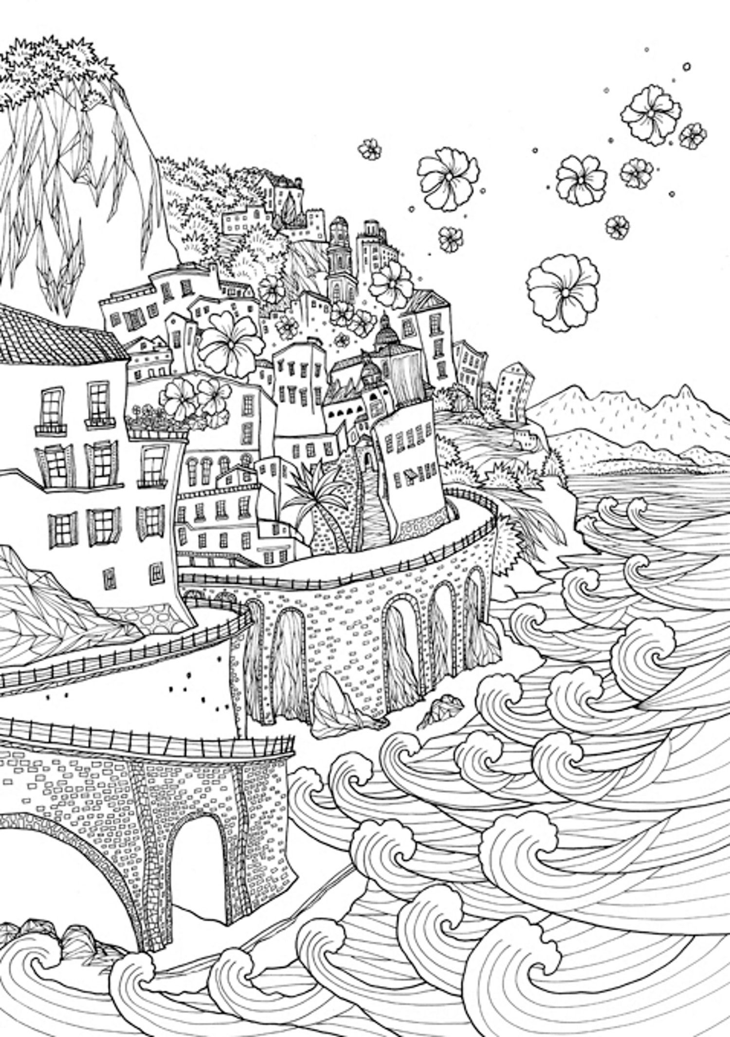 The Top 23 Ideas About Beach Coloring Pages For Adults Home Family Style And Art Ideas