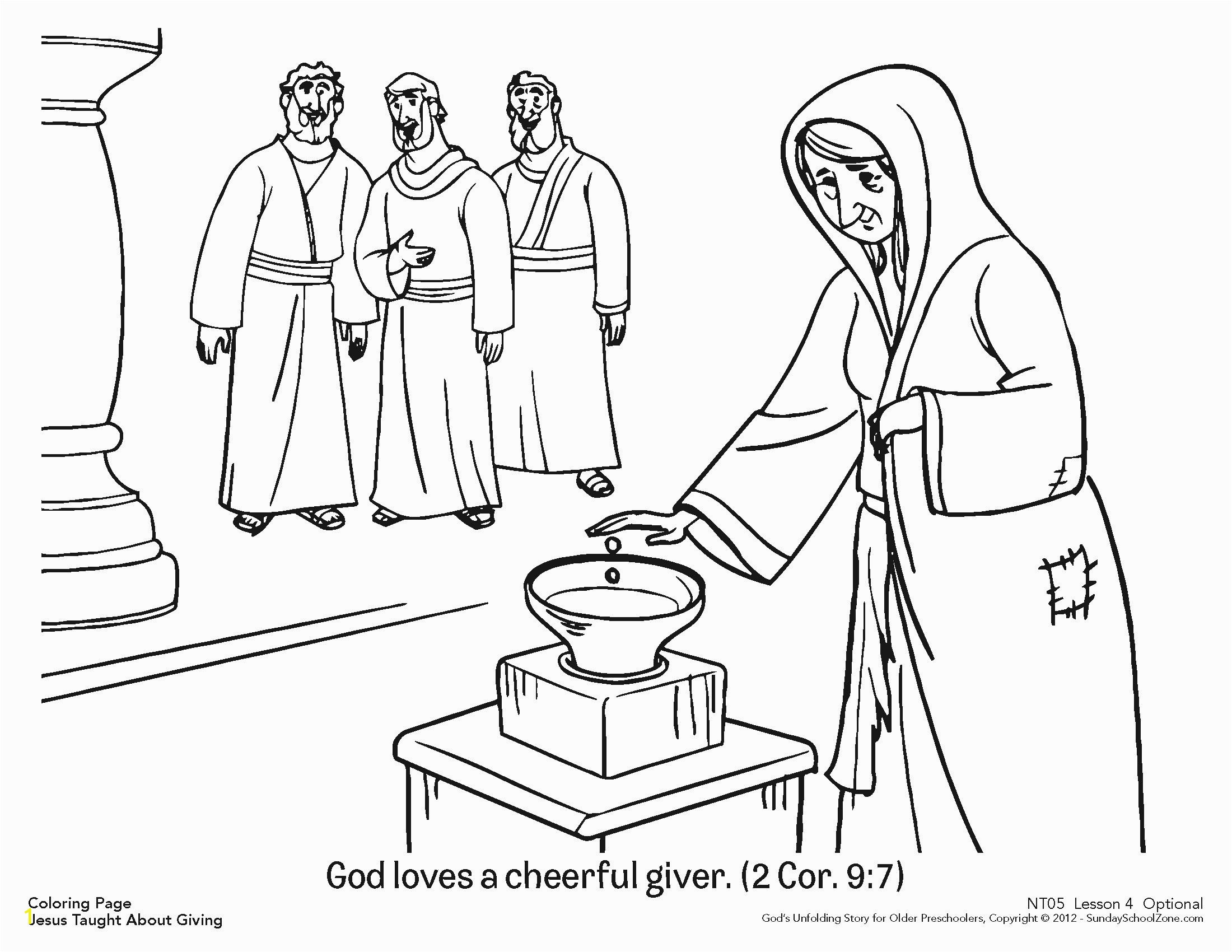The Widow S Mite Coloring Page Divyajanan