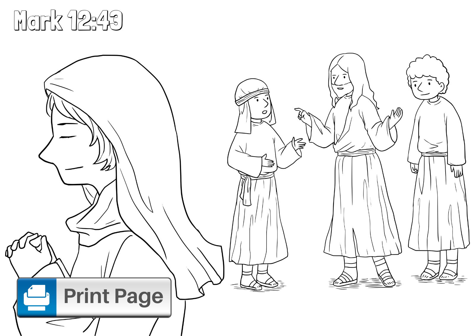 The Widow S Mite Offering Coloring Pages For Kids ConnectUS