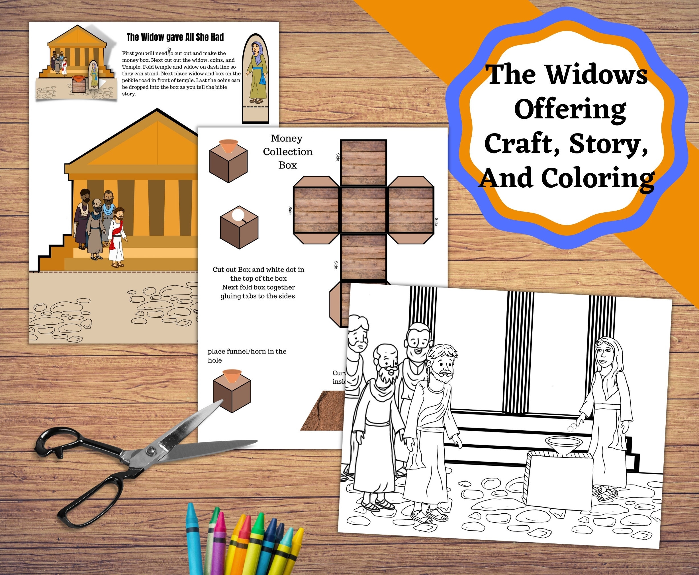 Widow's Offering Coloring Page