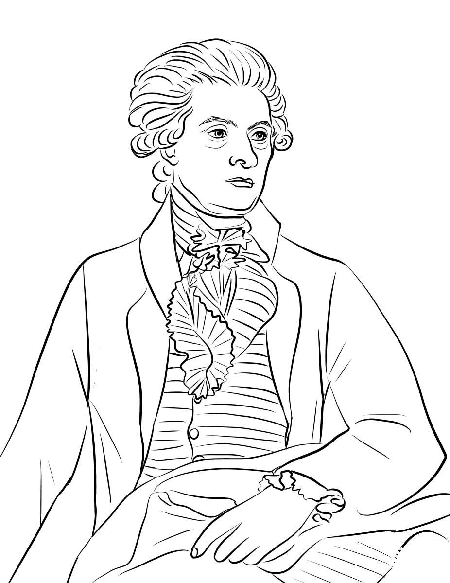 Thomas Jefferson Coloring Page ColouringPages