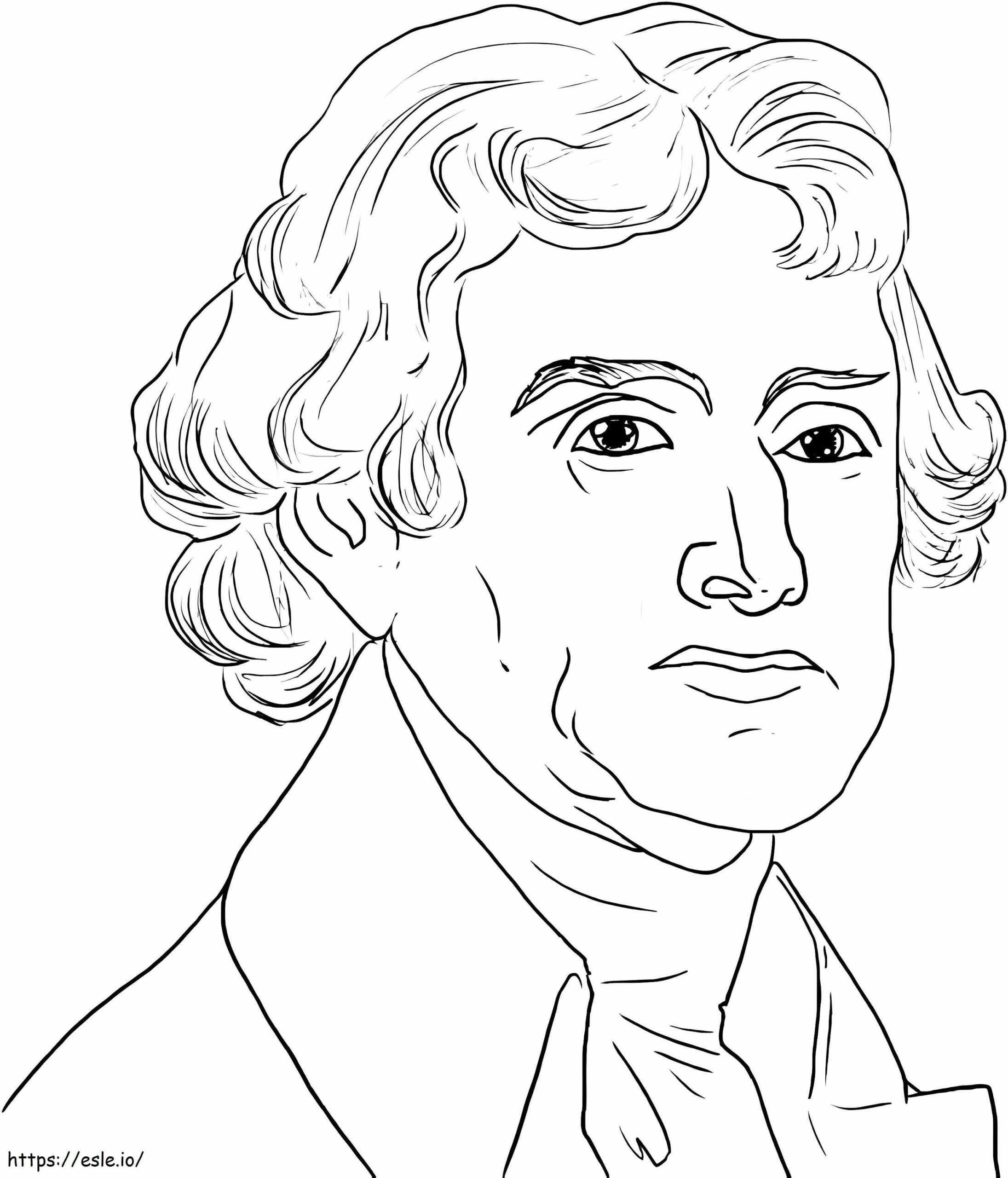 Thomas Jefferson Coloring Page