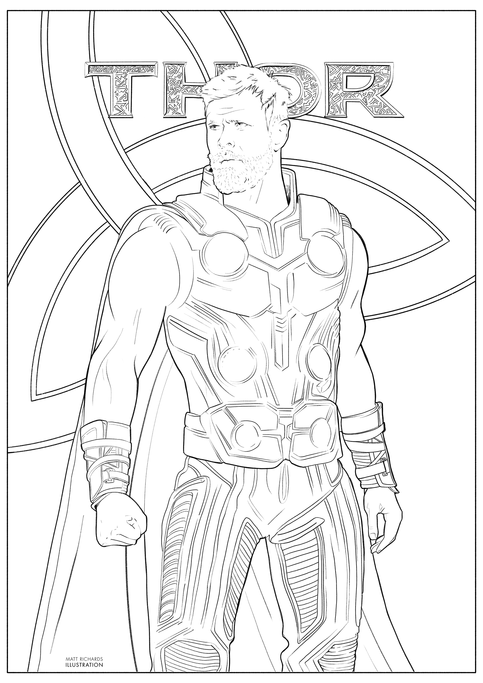 Thor Coloring Pages Printable Free Coloring Pages