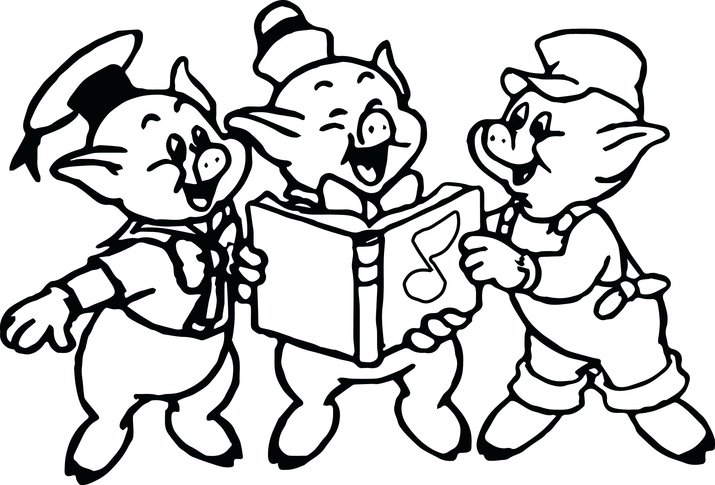 Three Little Pigs Coloring Pages Printable