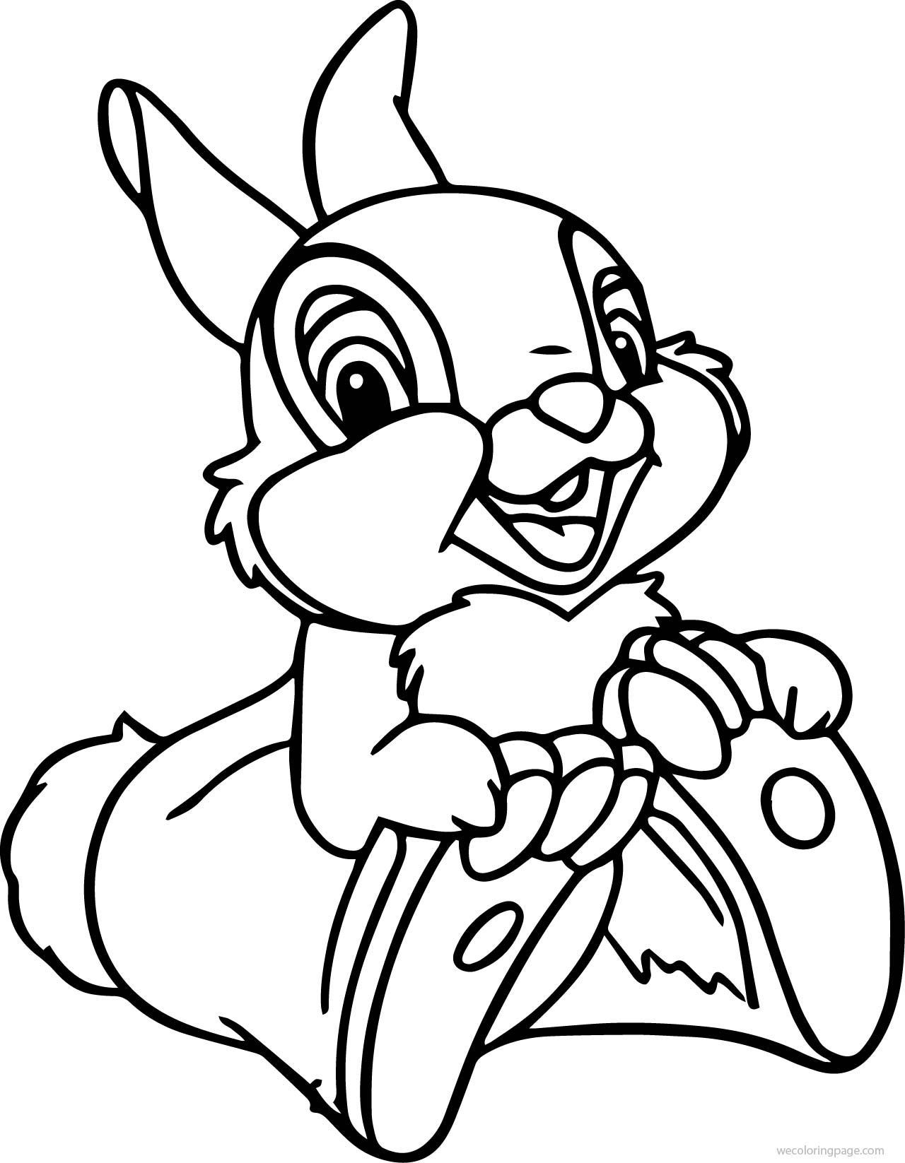 Thumper Bunny Coloring Pages Jambestlune