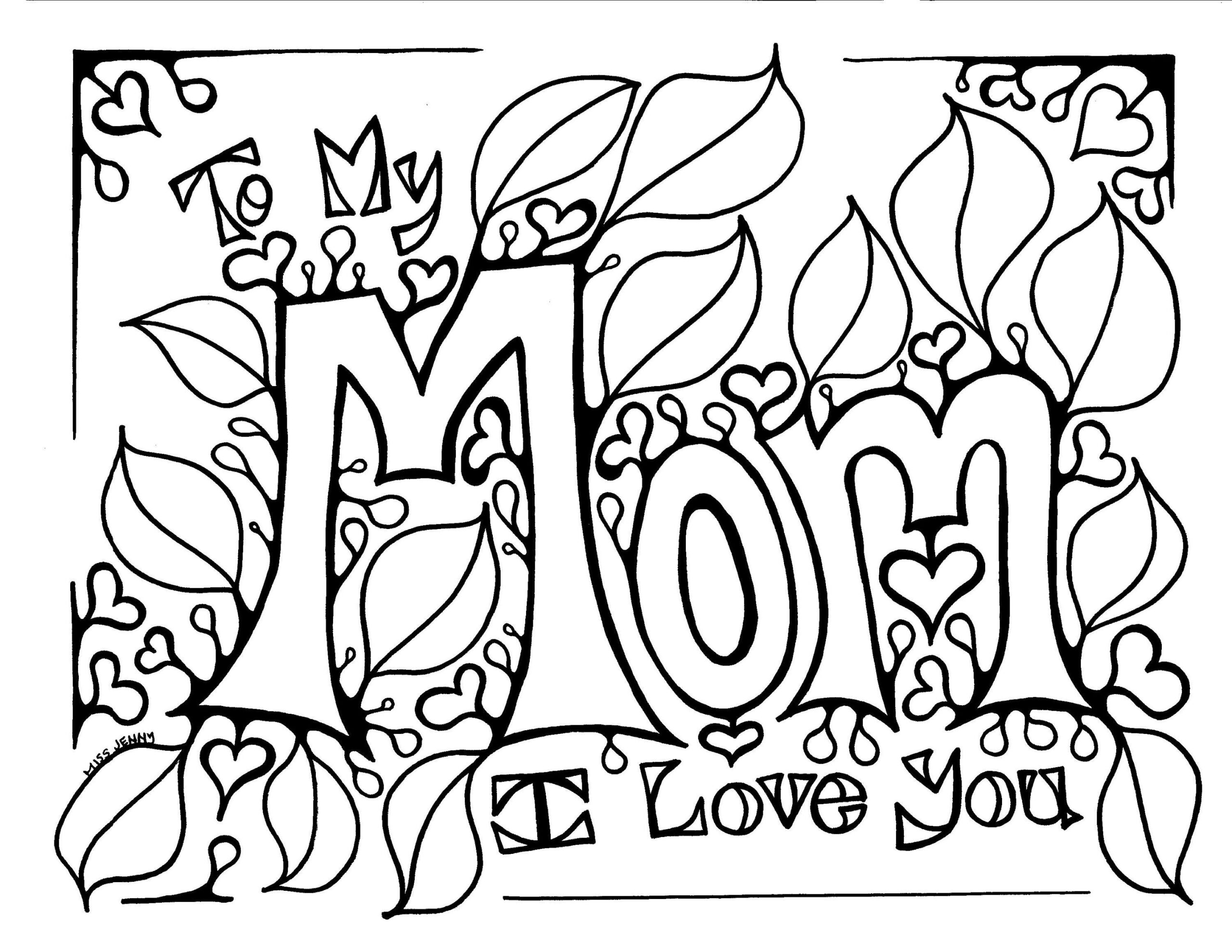 Mommy Coloring Pages