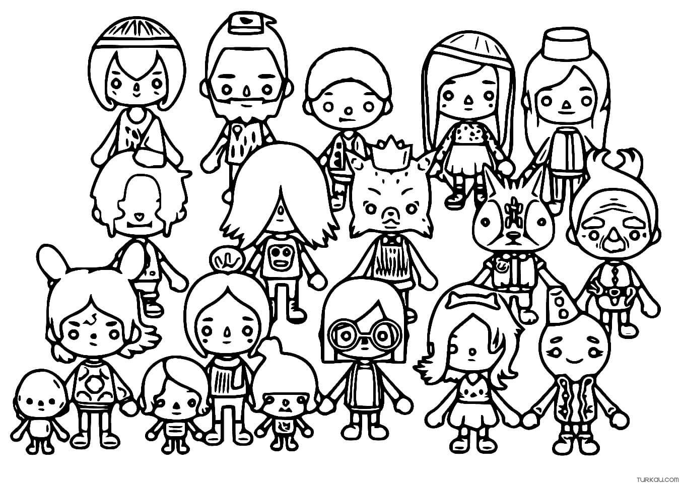 Toca Boca Coloring Sheets Free Printable Templates