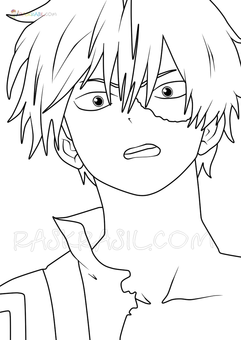 Todoroki Coloring Pages Anime Coloring Pages My Hero Academia Todoroki Homerisice