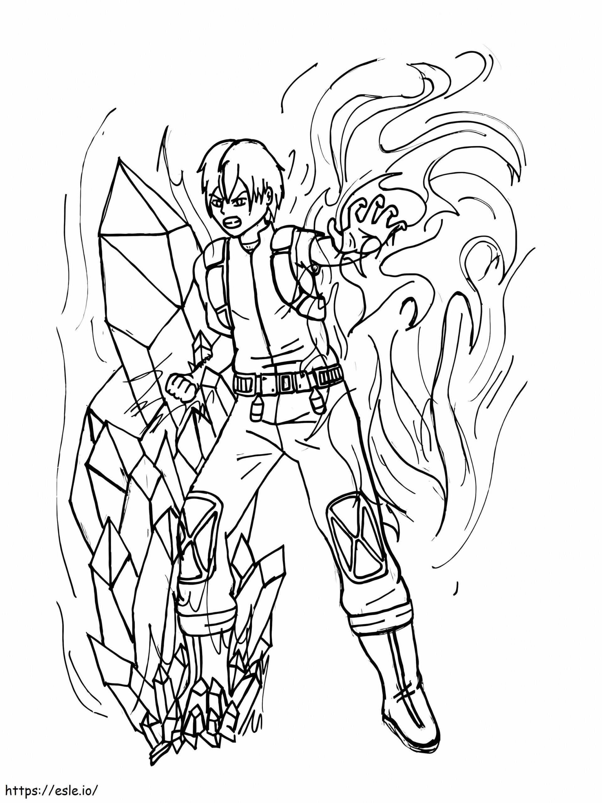 Todoroki Shoto De My Hero Academia Coloring Page