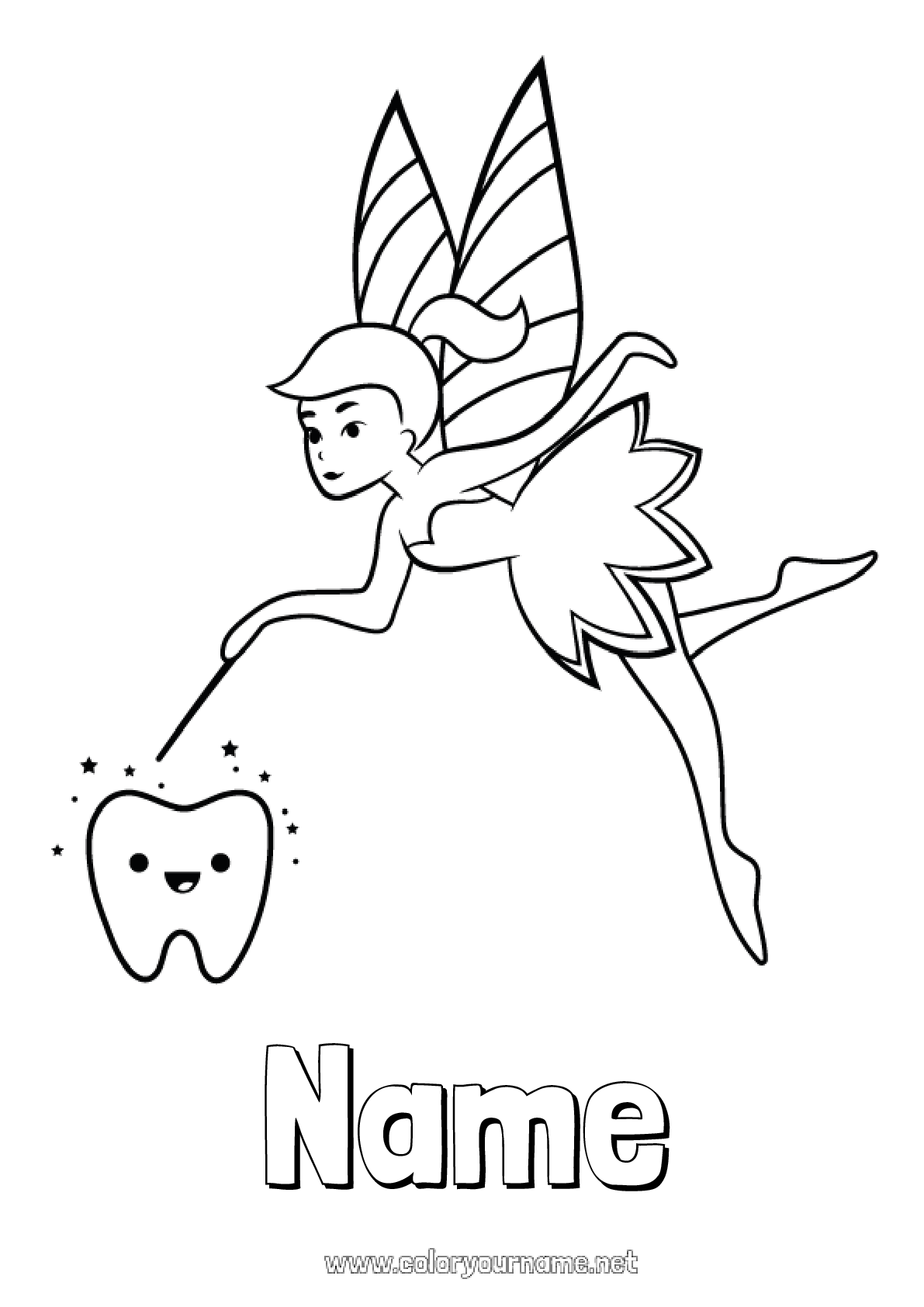 Tooth Fairy Coloring Pages Free