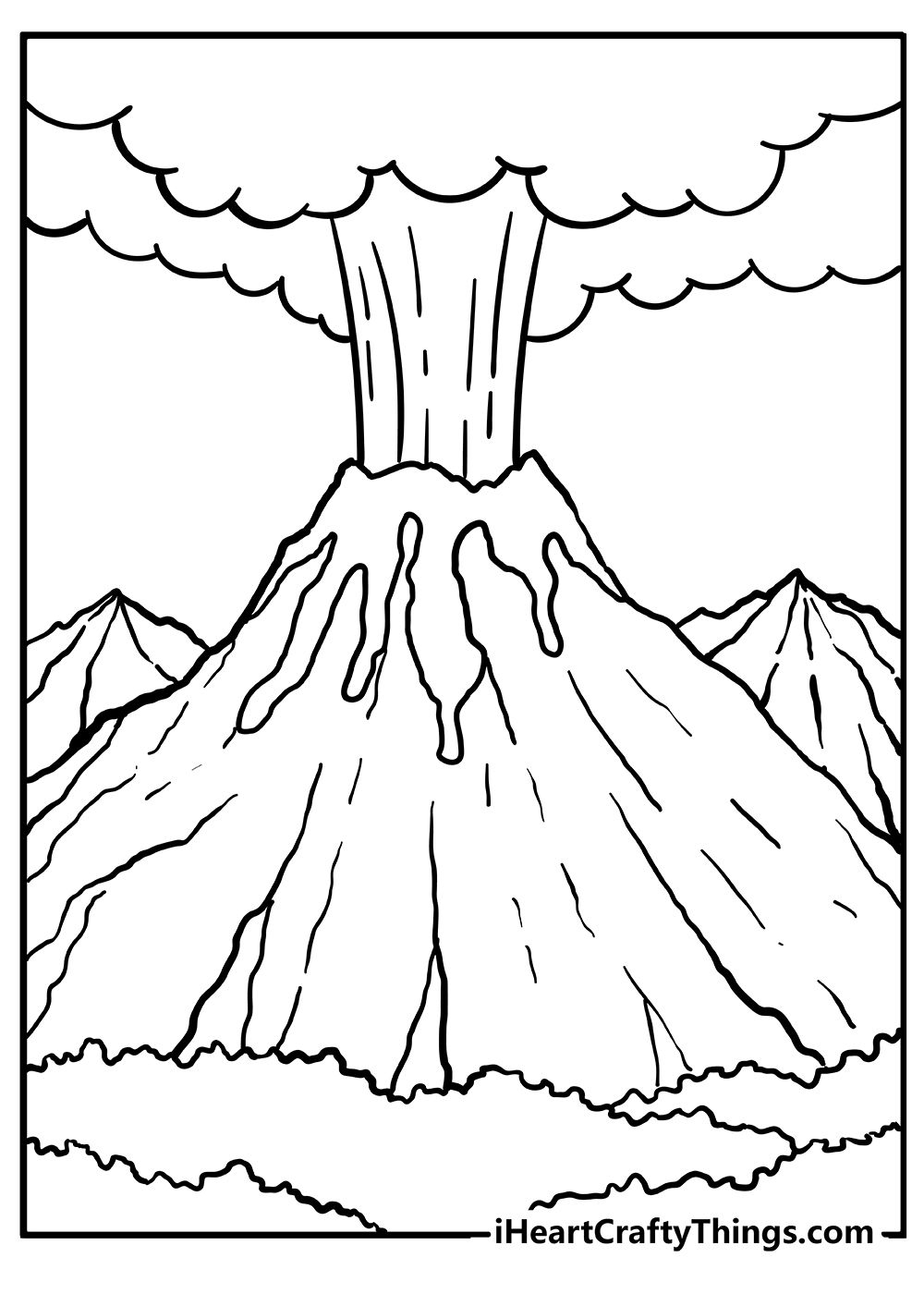 Top 10 Free Printable Volcano Coloring Pages Online Artofit