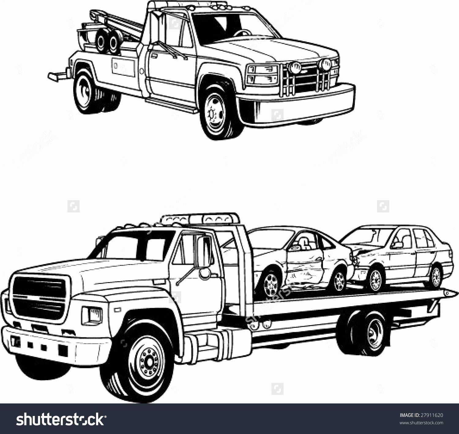 Tow Truck Coloring Pages Thekidsworksheet