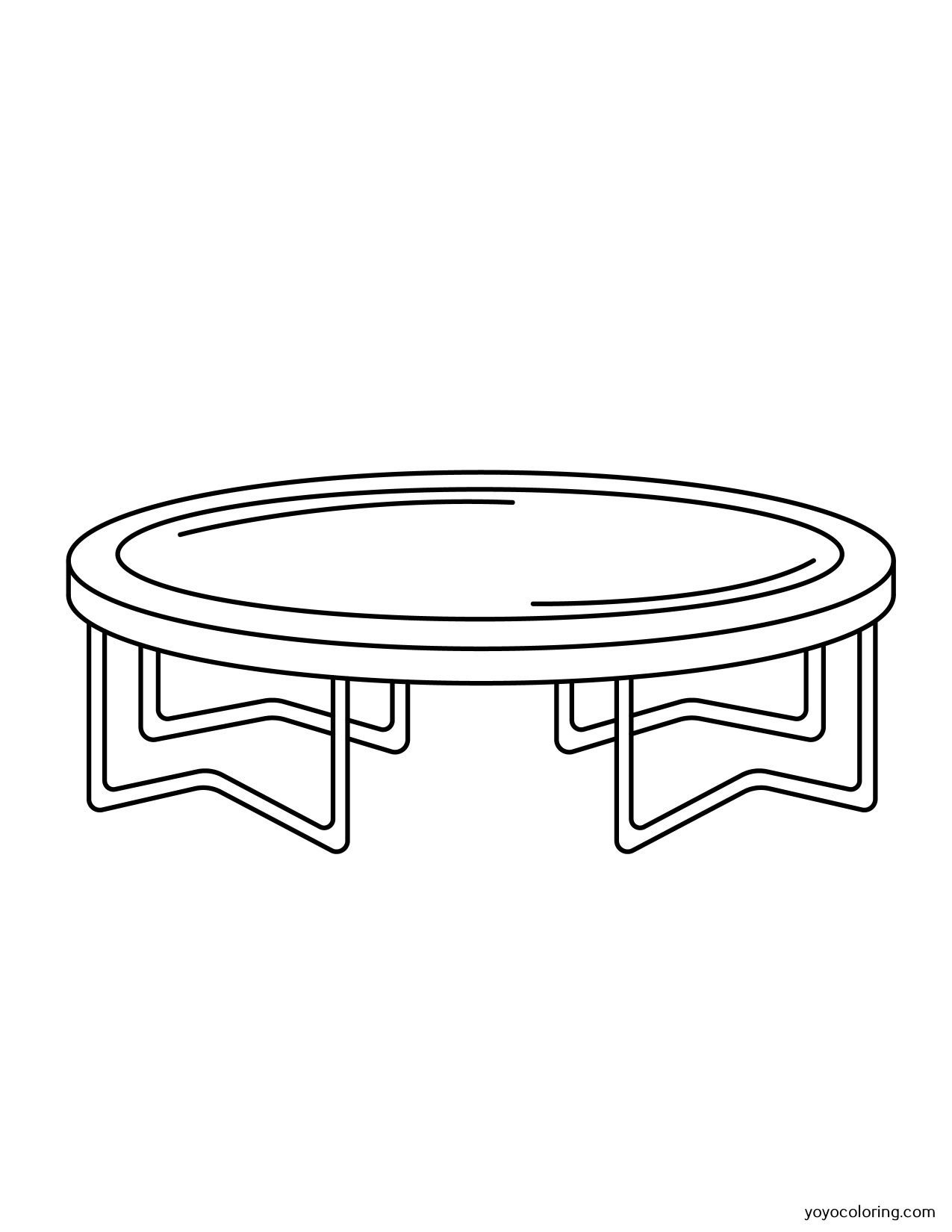 Trampoline Coloring Pages Printable Painting Template