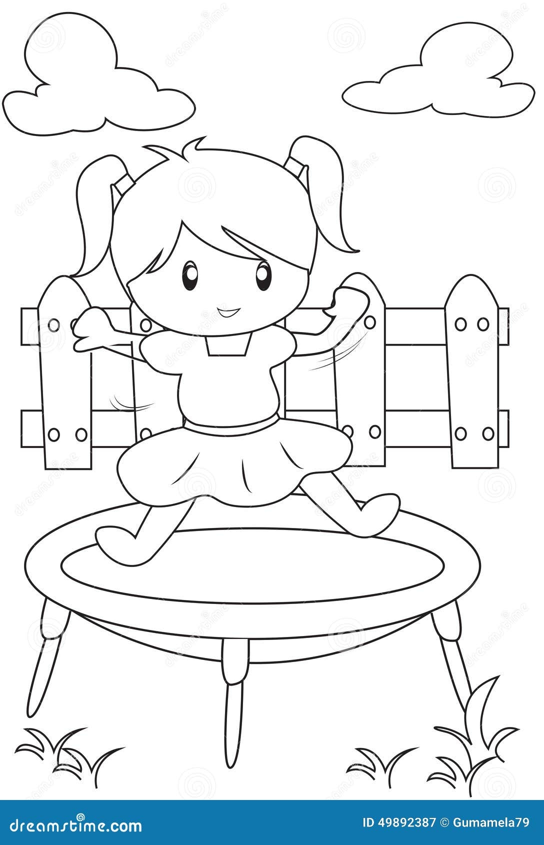 Trampoline Coloring Pages