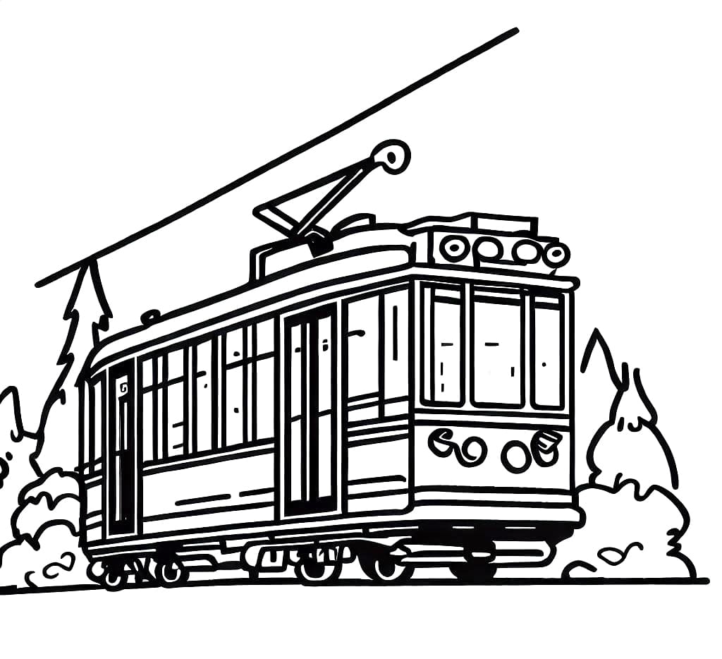 Transport Vehicle Tram Coloring Page Download Print Or Color Online For Free